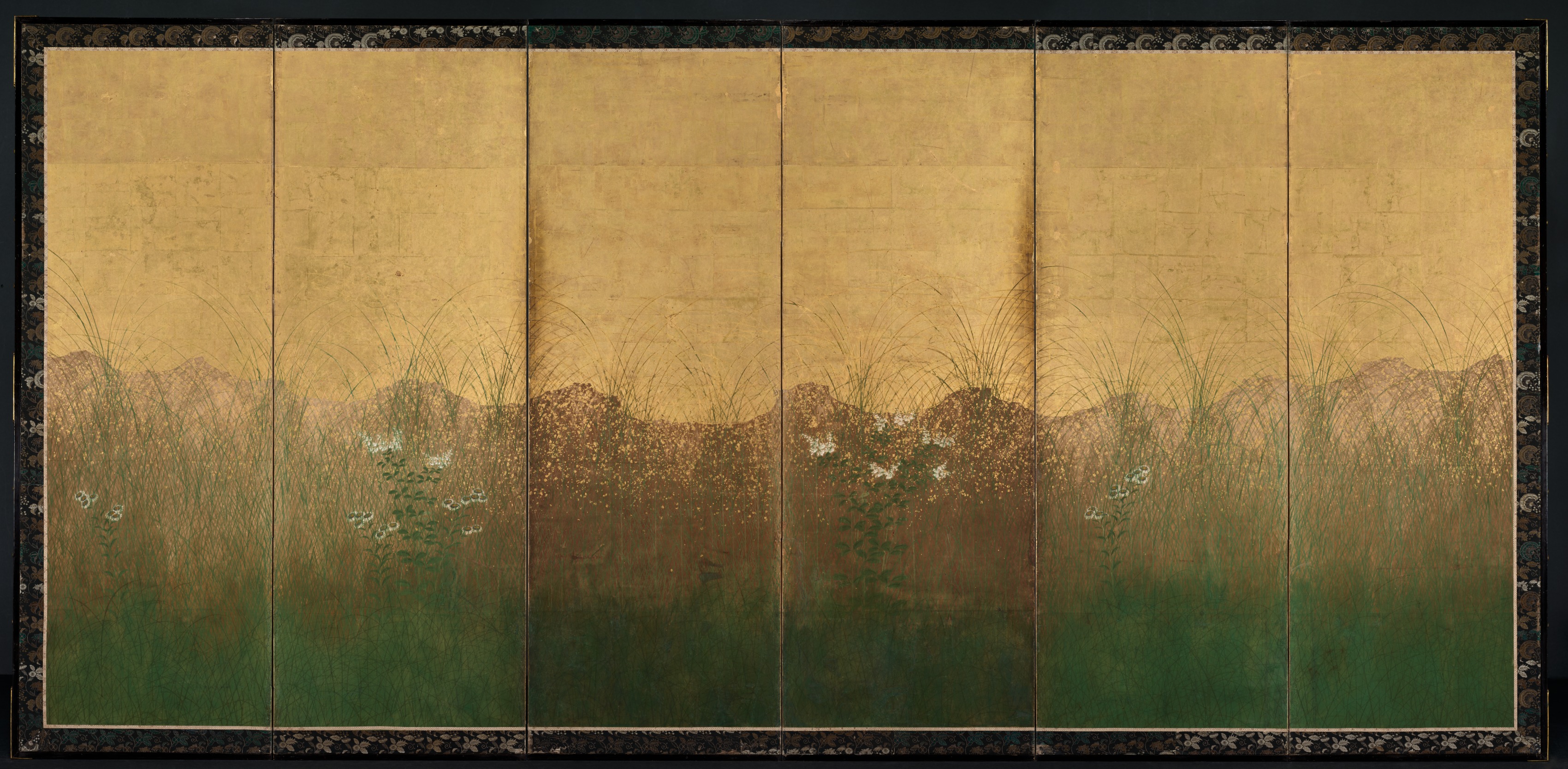 武蔵野の秋の夕べと満月