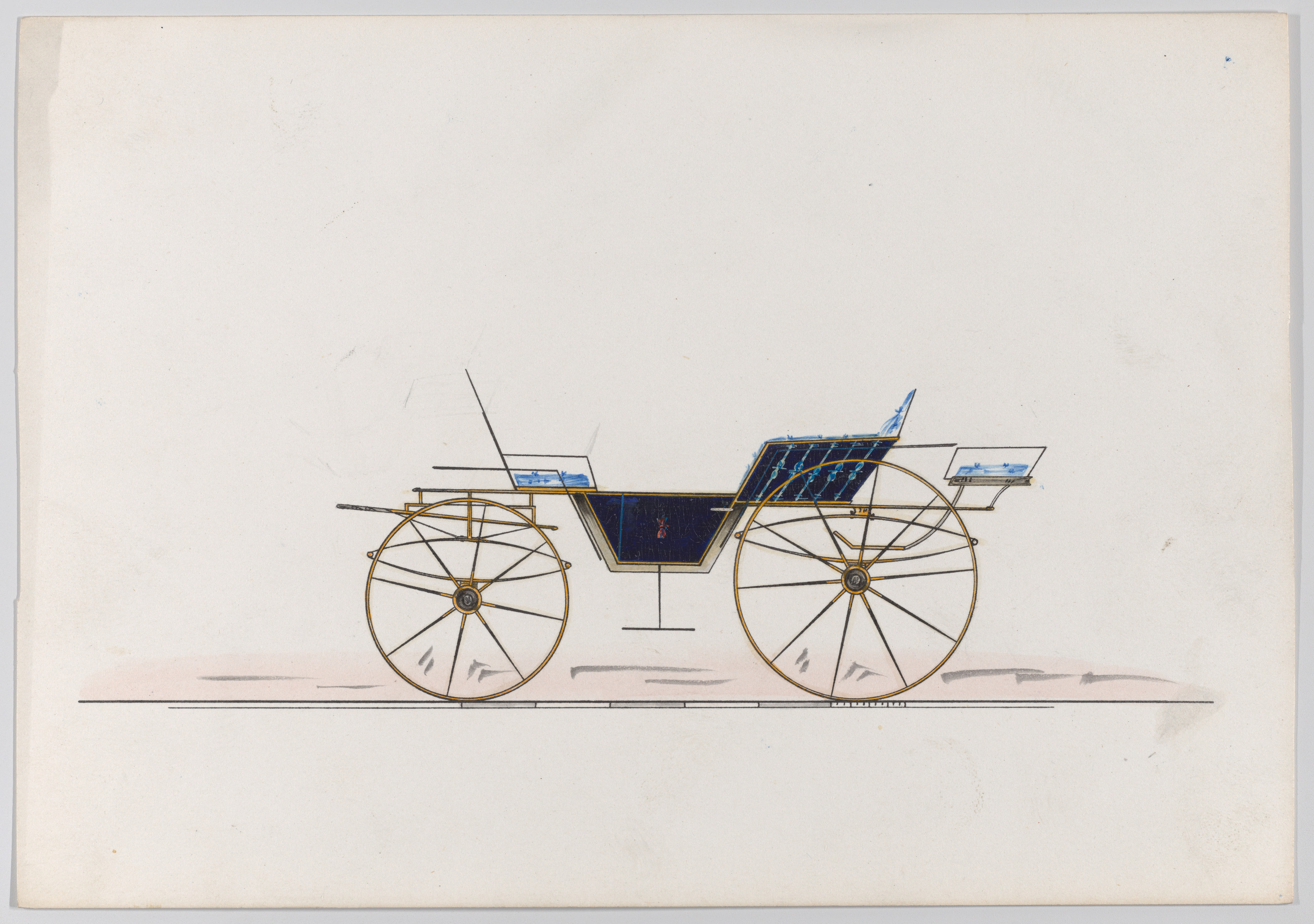 ヴィザヴィ・フェートン型馬車のデザイン（番号なし）