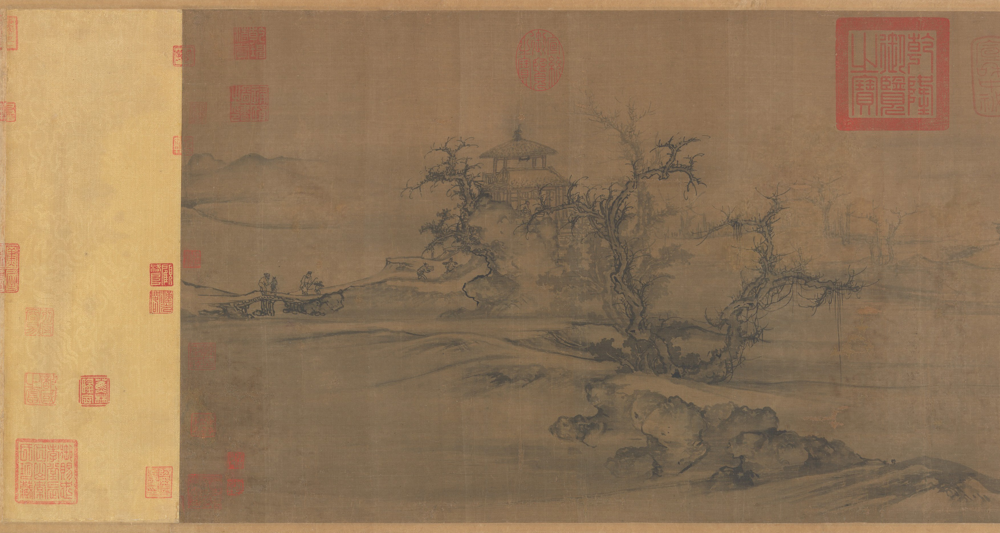 樹色平遠図(詳細)