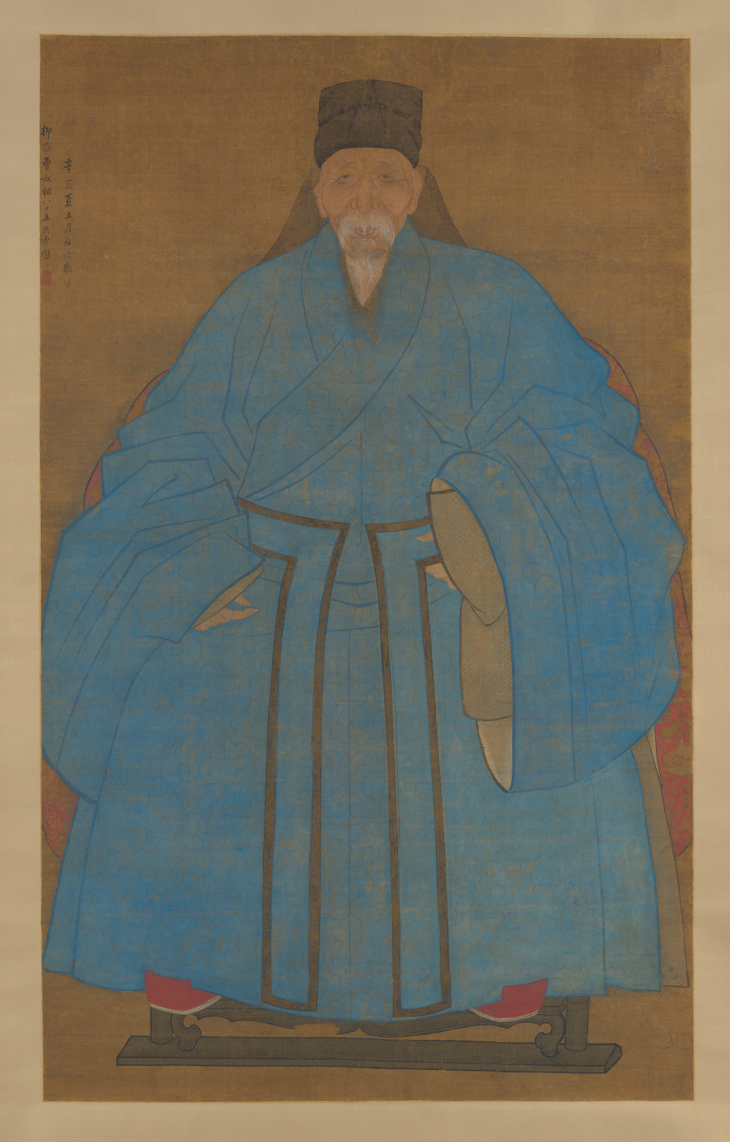 画家の大叔父宜寨の85歳の肖像画、明時代