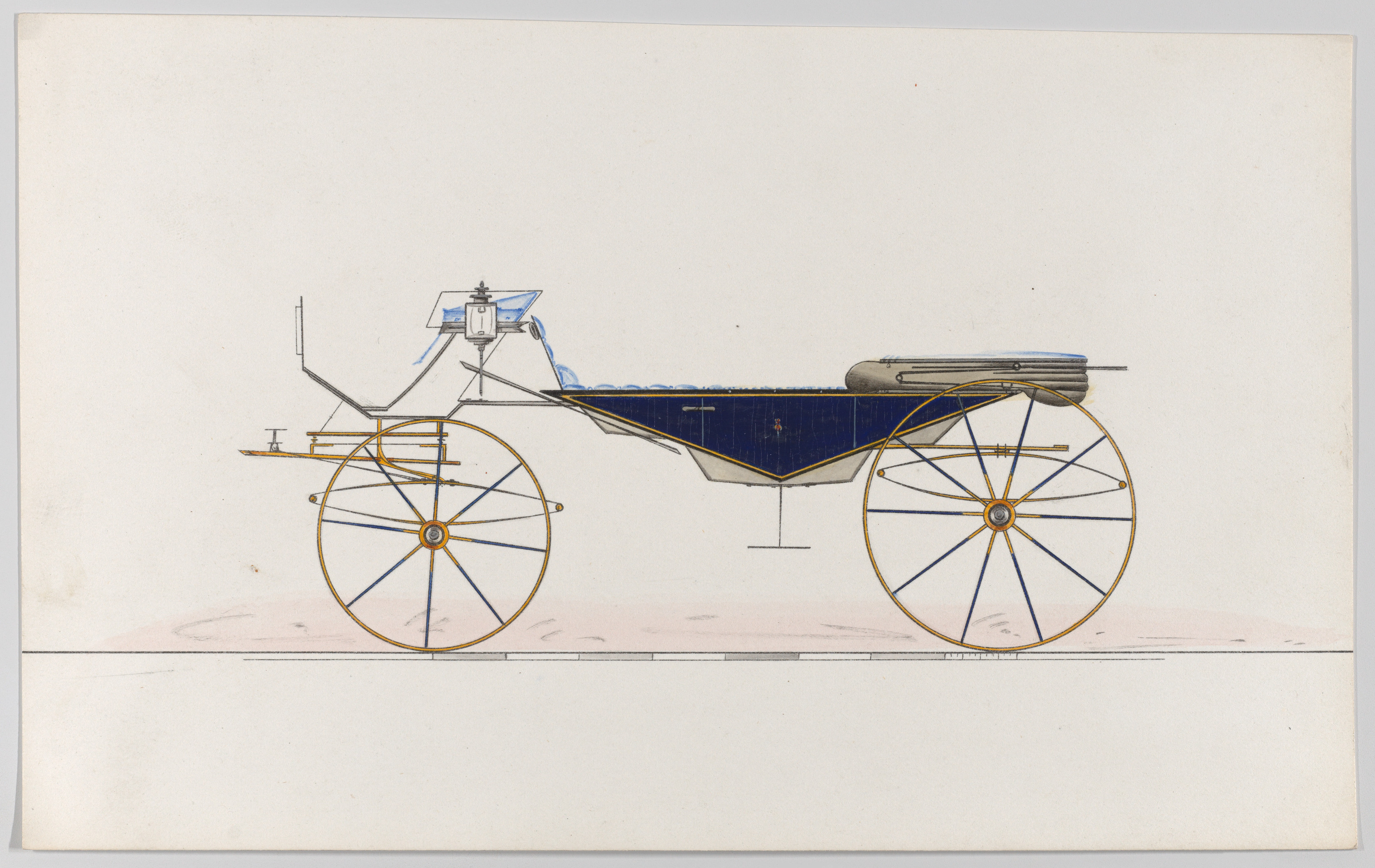 ヴィザヴィ型社交馬車のデザイン（番号なし）