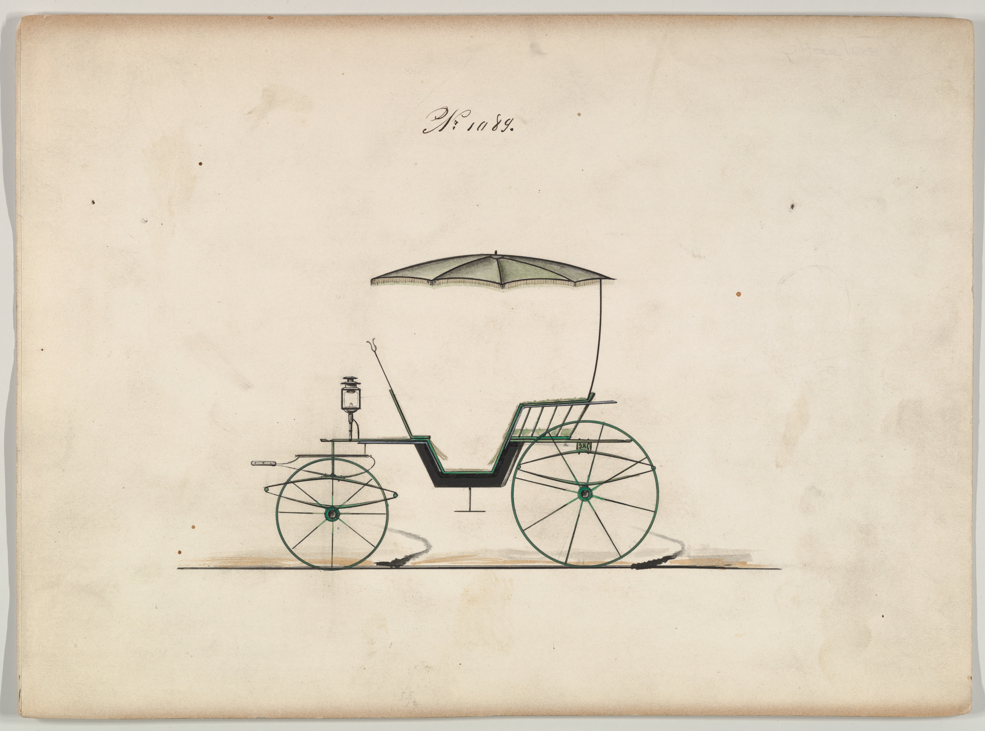 分類未詳の馬車用のデザイン、No. 1089