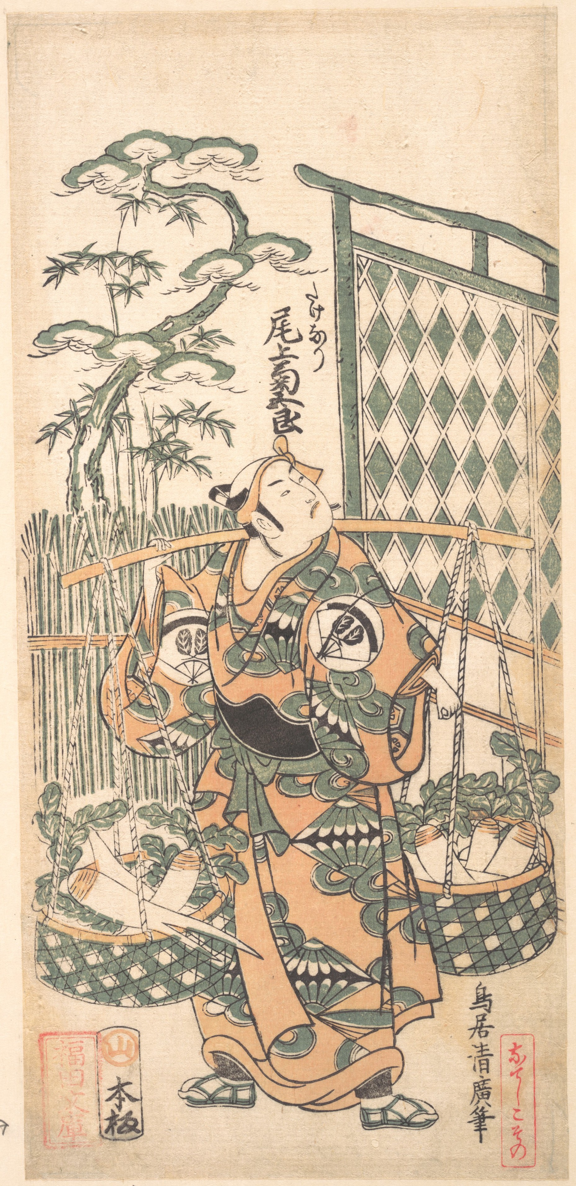 鳥居清広 歌舞伎役者・初代尾上菊五郎を描いた「浅草寺の鐘」（京成浅草の鐘）
