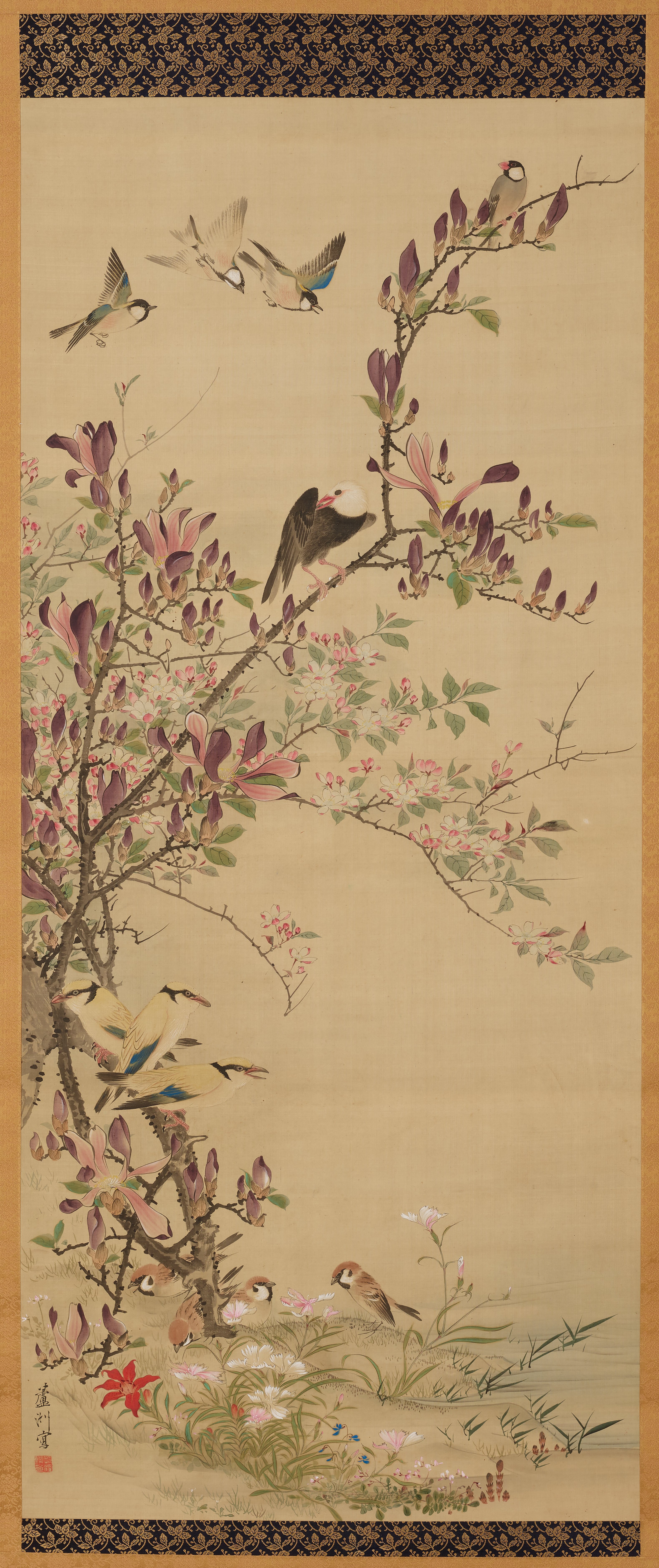 花鳥図（一対の左隻）