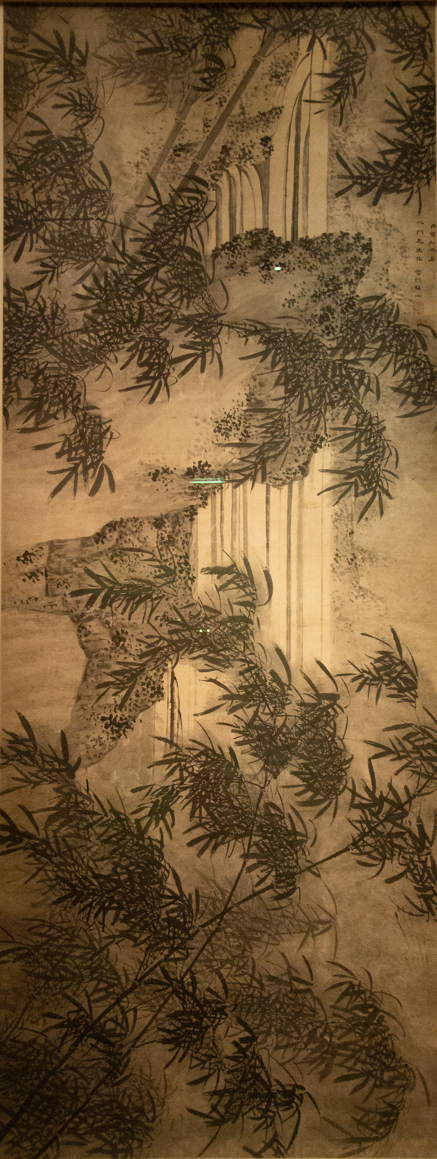 清朝楊漢風吹竹軸|風吹竹