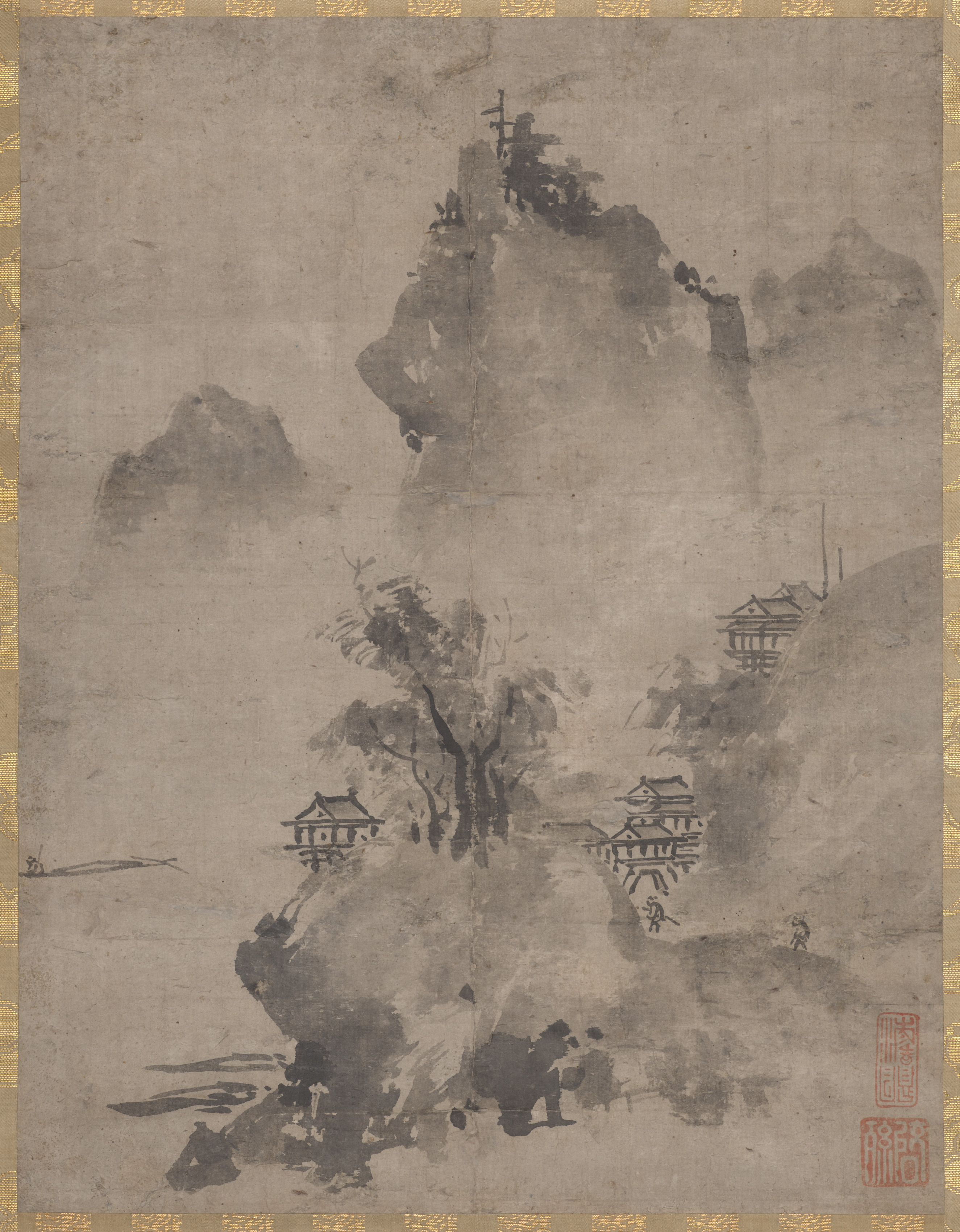 破墨山水図