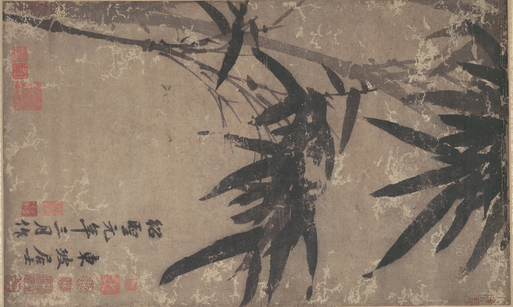 南宋伝記 蘇軾水墨竹画巻 |竹
