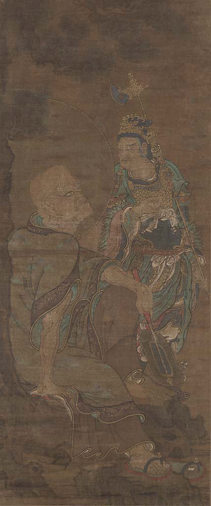 菩薩を伴う羅漢