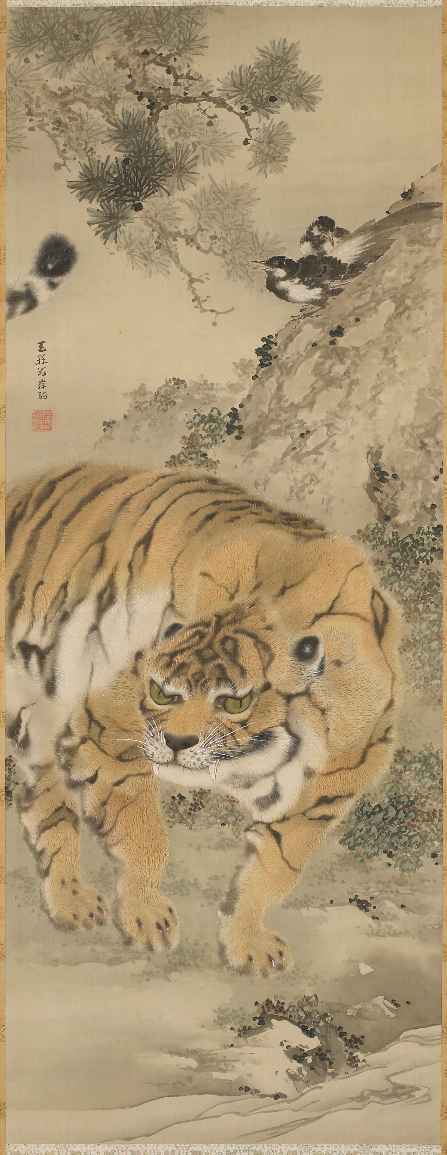 虎（「虎と龍」一対の左隻）
