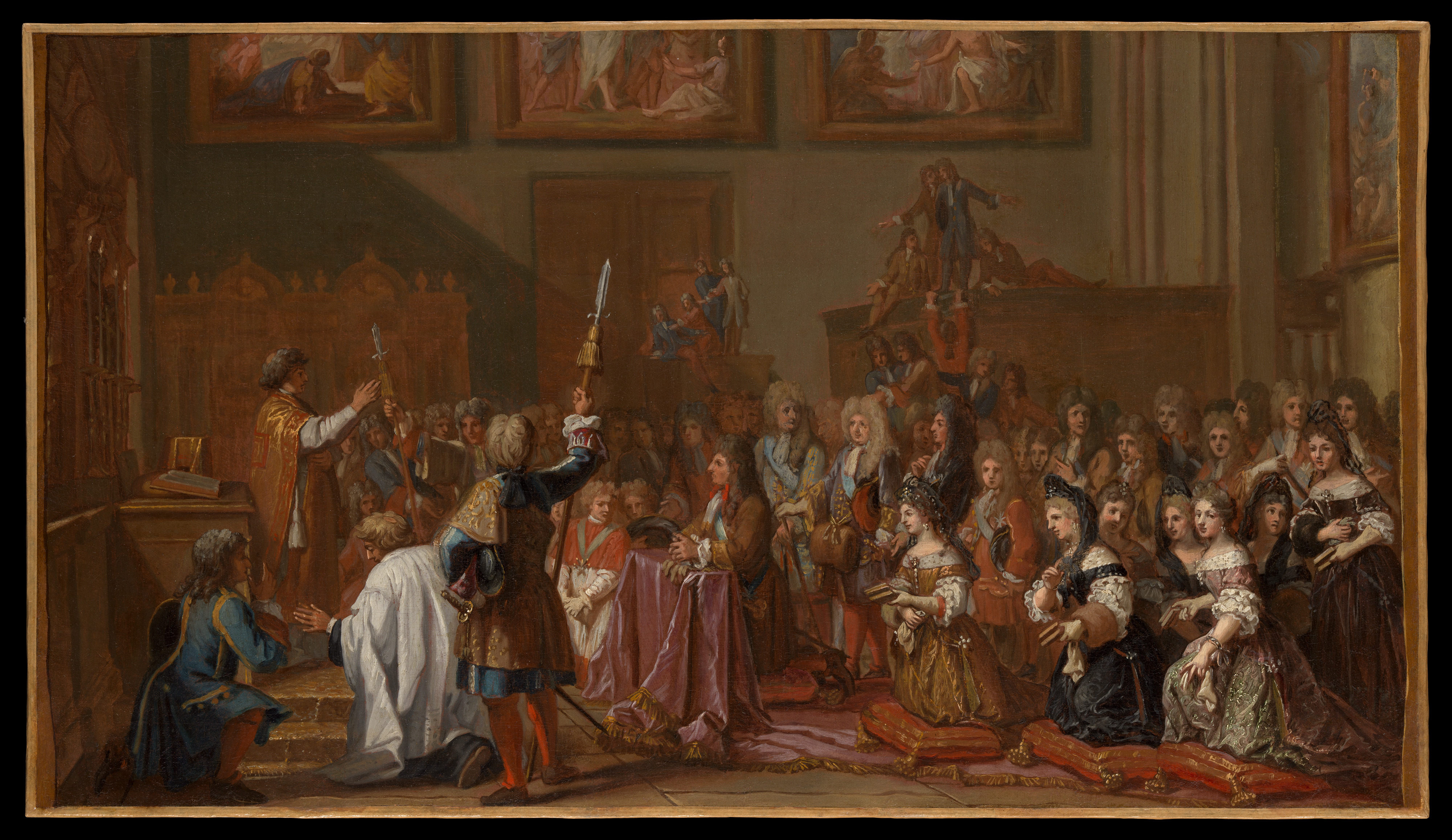 1687年1月30日、重病からの回復を祝うパリのノートルダム大聖堂の感謝礼拝に臨むルイ14世