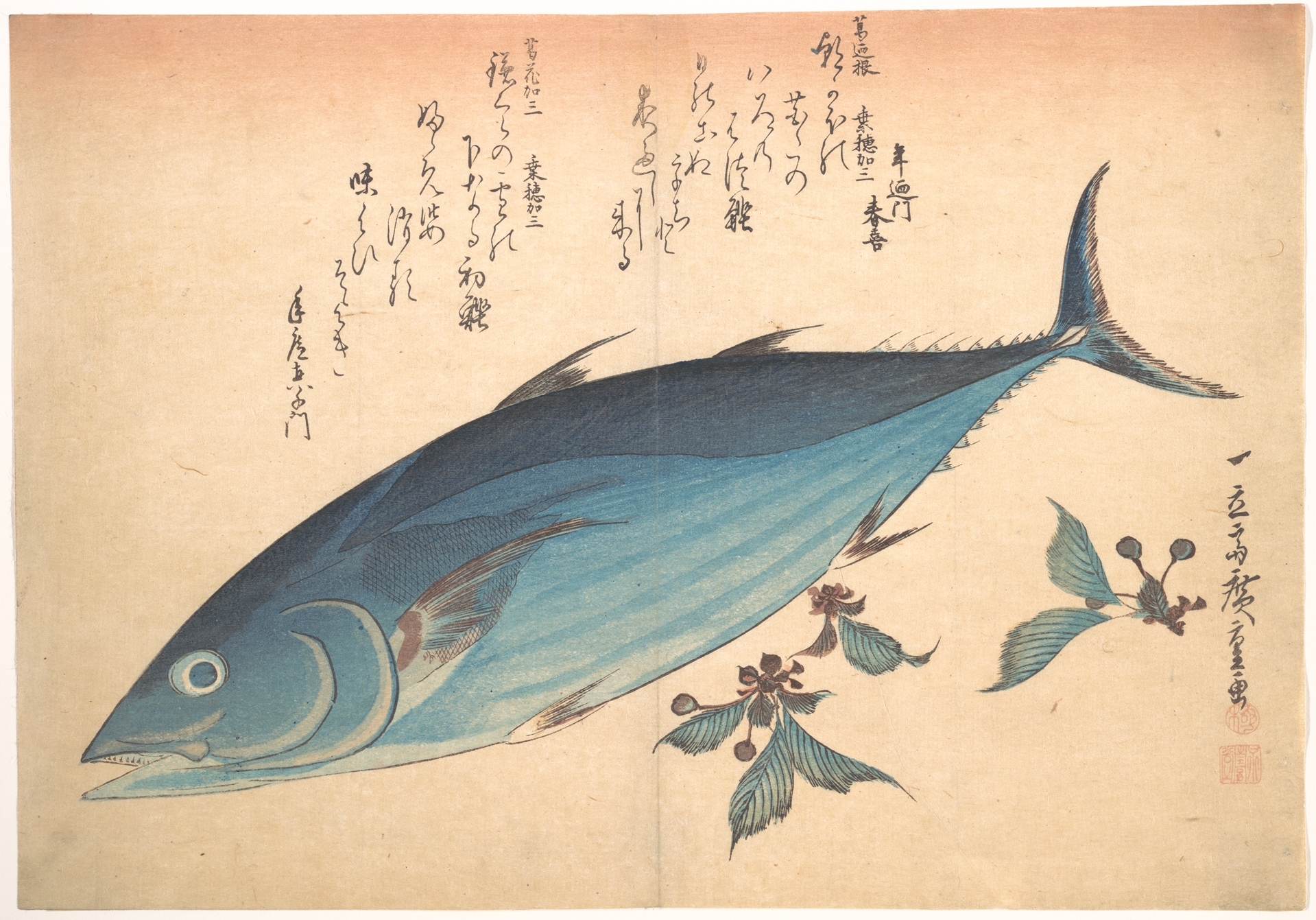 魚づくし　鰹に桜