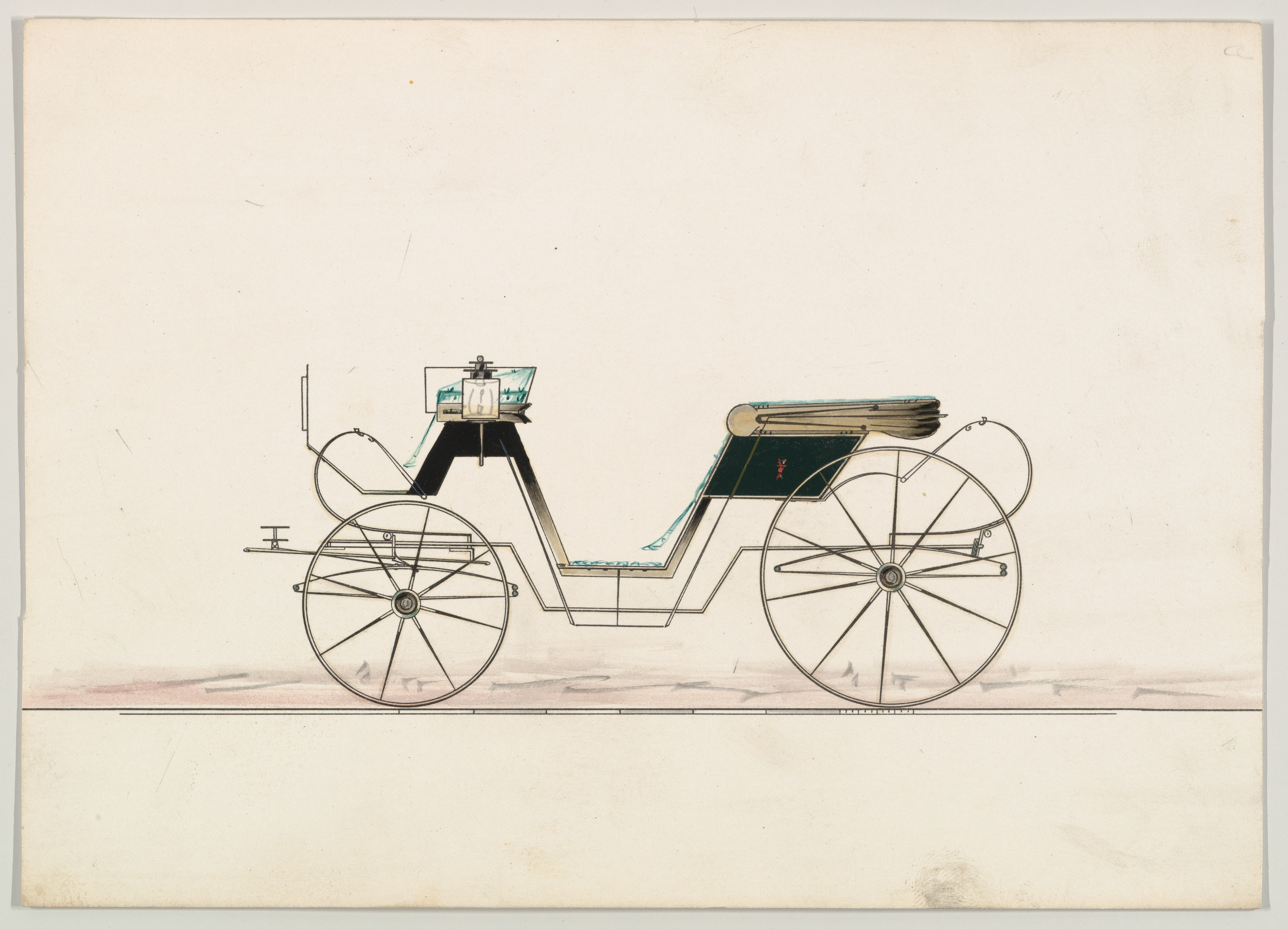 カブリオレ型馬車（番号なし）