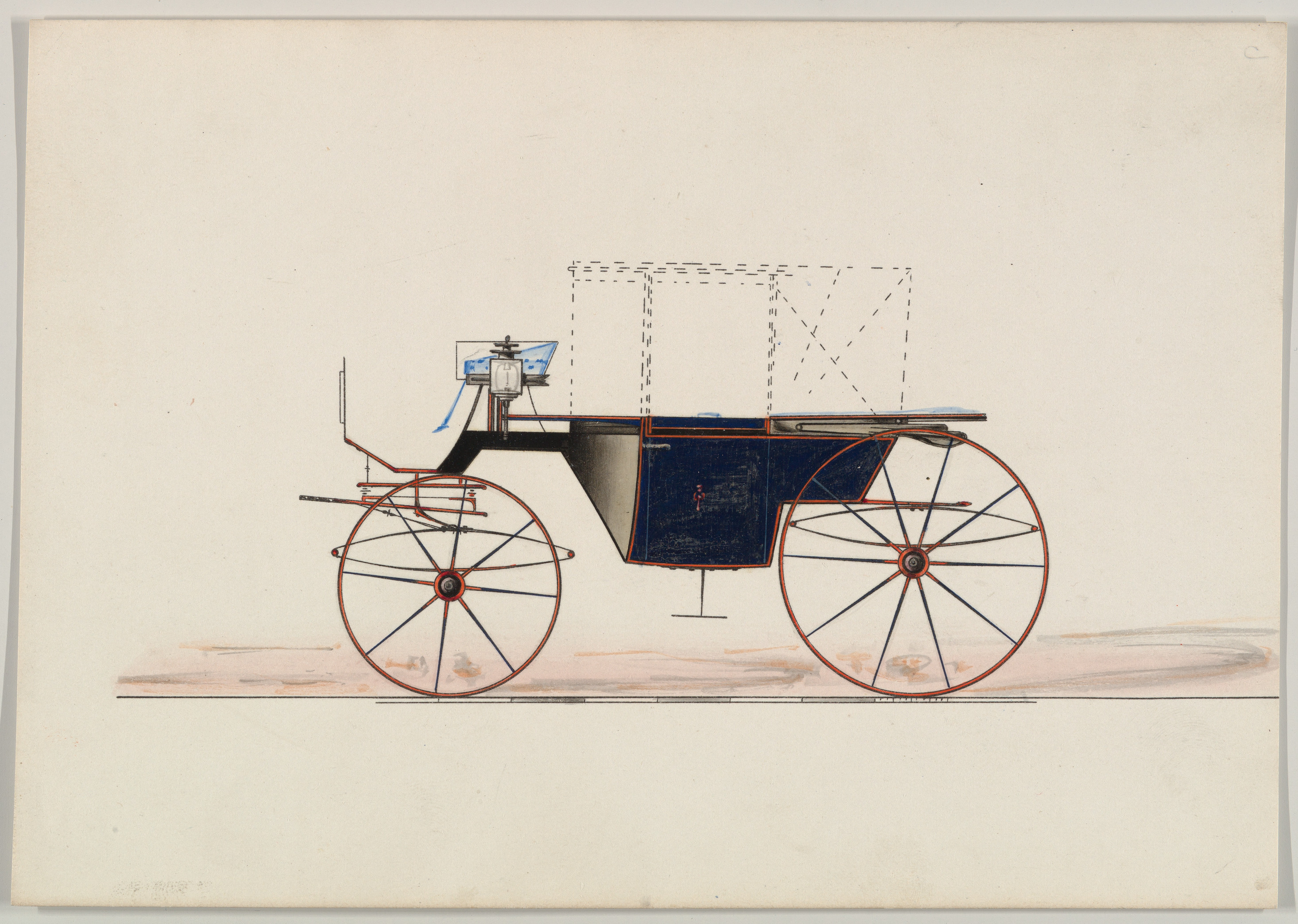 ランドーレット型馬車のデザイン（番号なし）