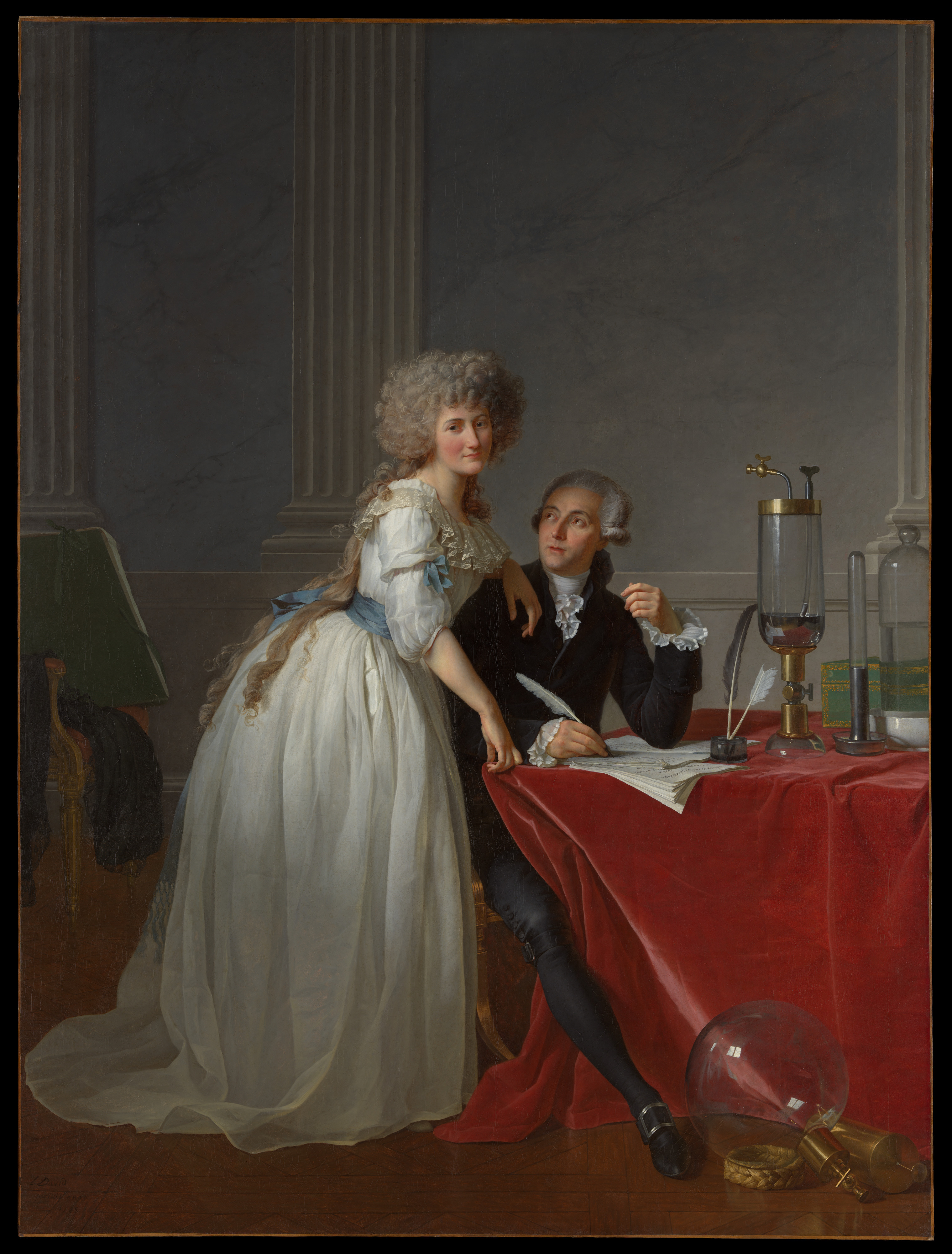 アントワーヌ=ローラン・ド・ラヴォアジエ (1743–1794年)とその妻 (マリー・アンヌ・ピエレット・ポールズ、(1758–1836年)の肖像画