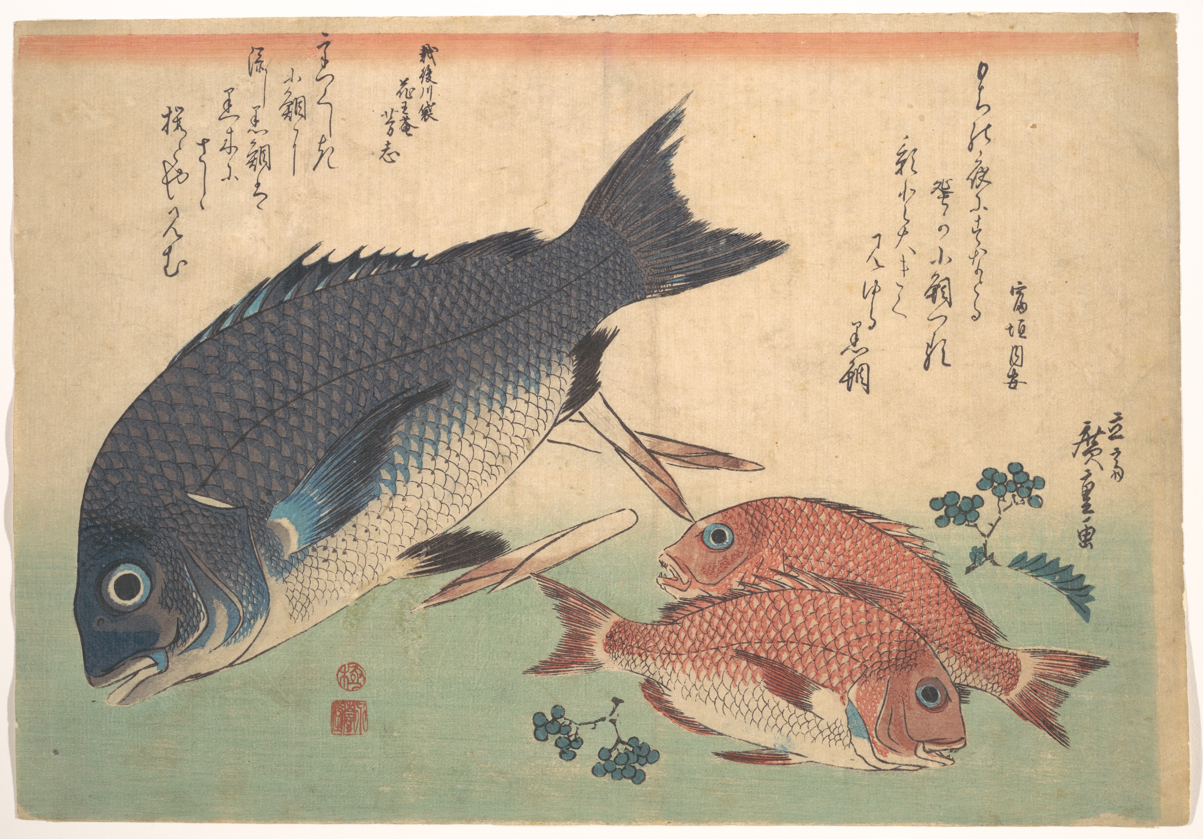 魚づくし　黒鯛　小鯛に山椒