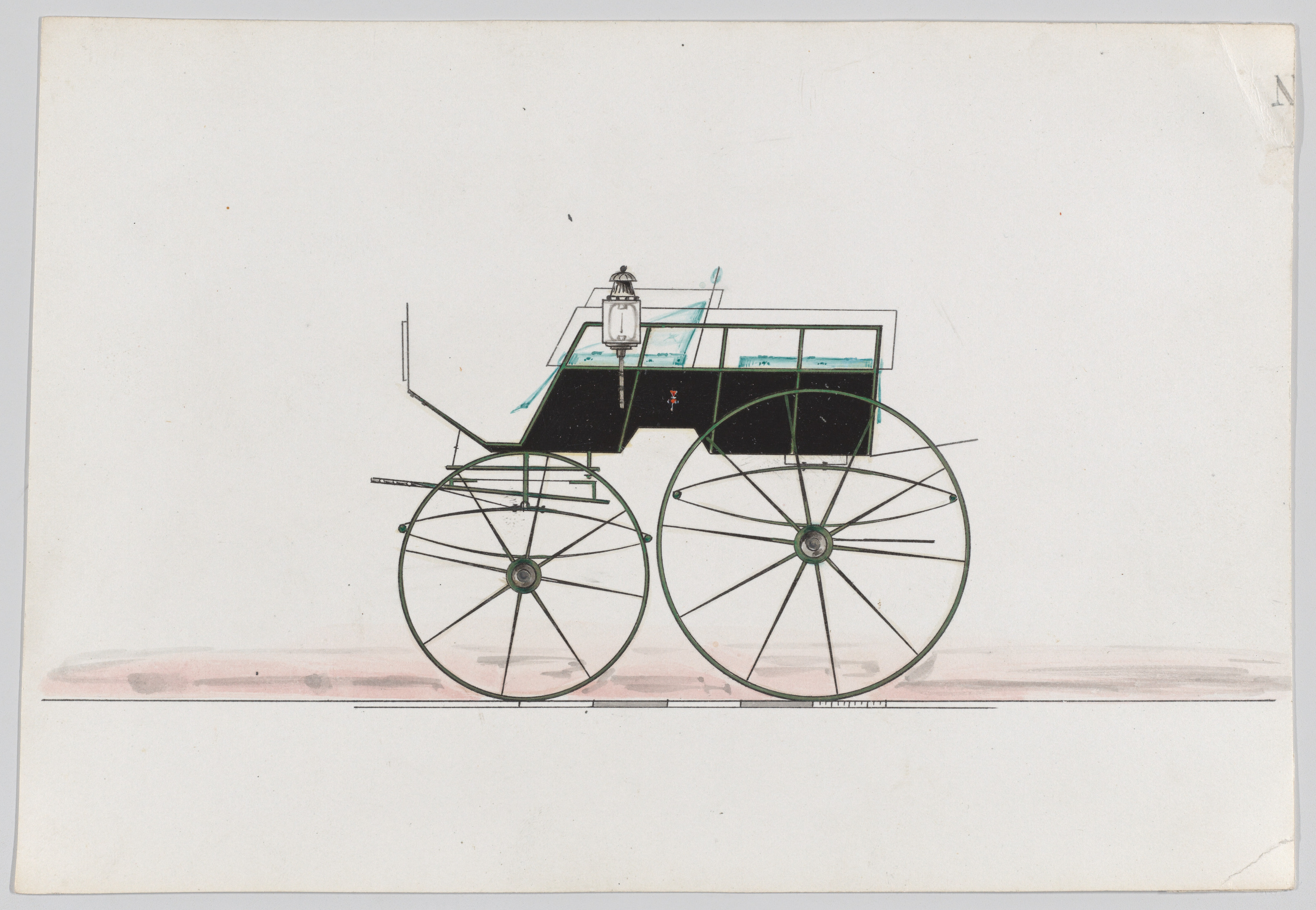 狩猟用馬車／背中合わせ座席のフェートン型馬車の設計
