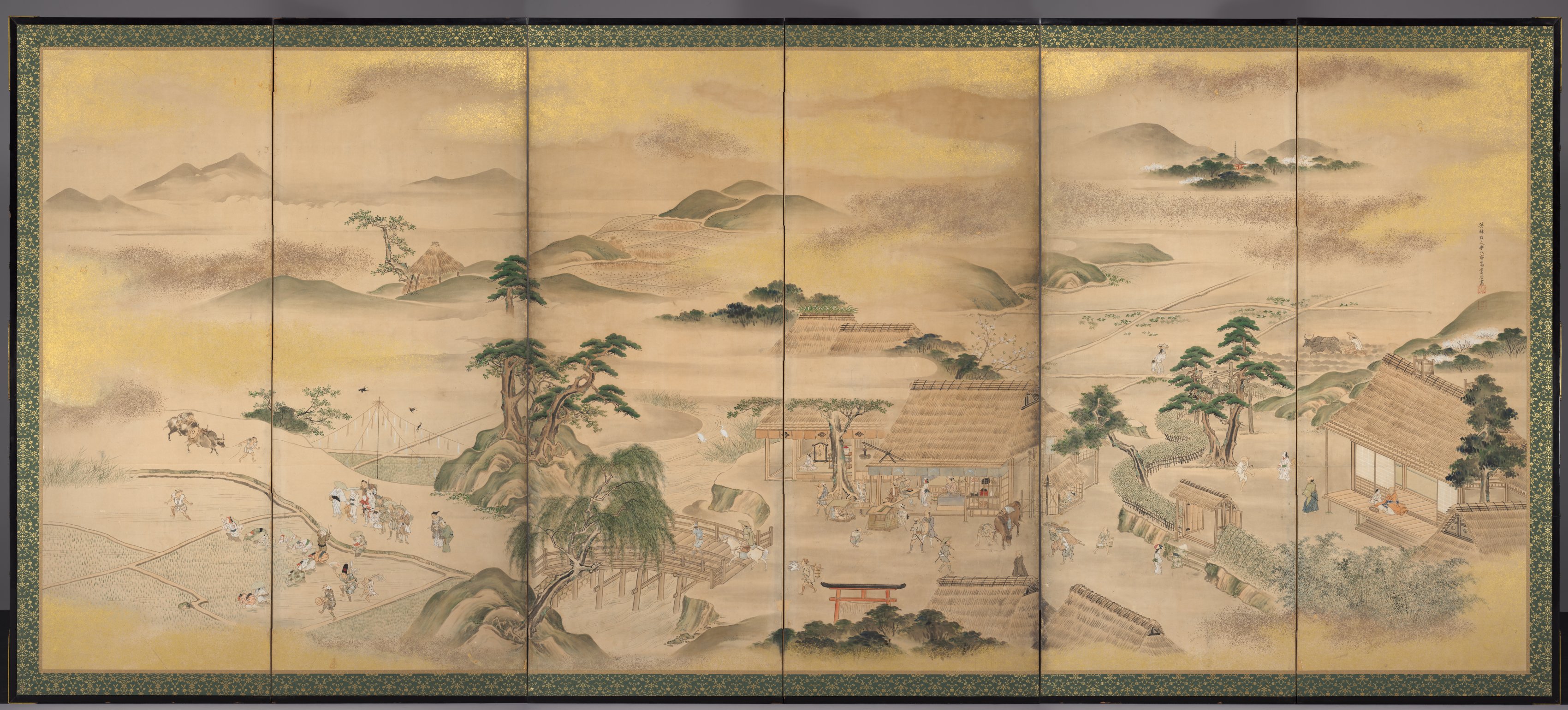 春秋耕作図（春）