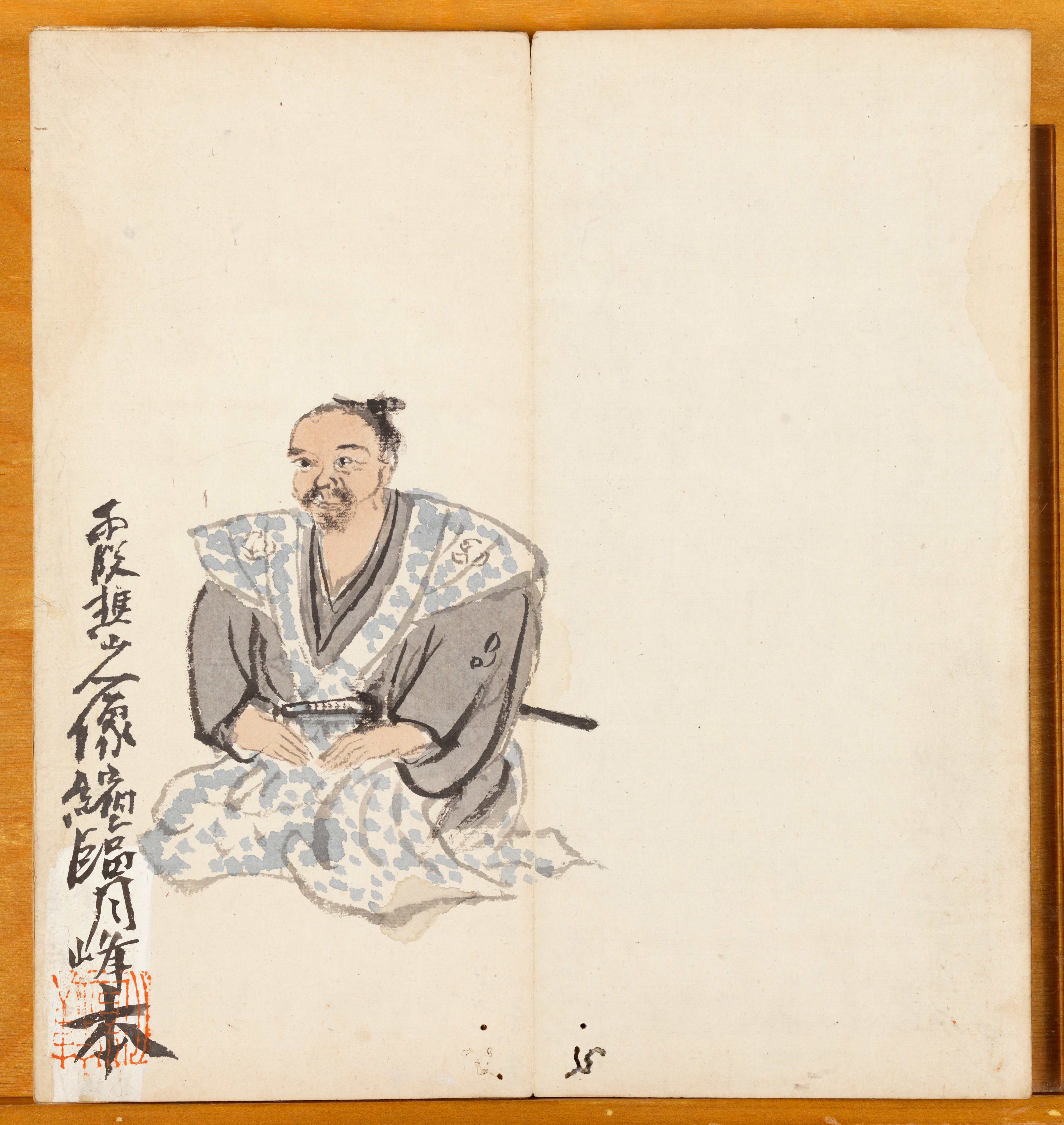 池大雅の肖像と篆書・草書