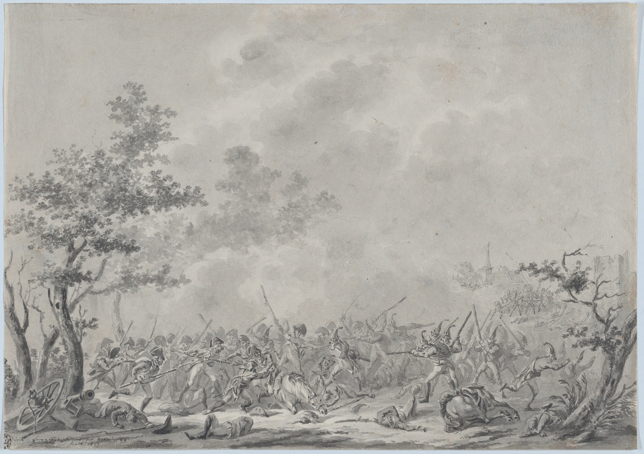 ベルゲンの戦いでのヨハン・ヘルマン・フォン・フェルゼン中将の捕獲（1799年9月19日）
