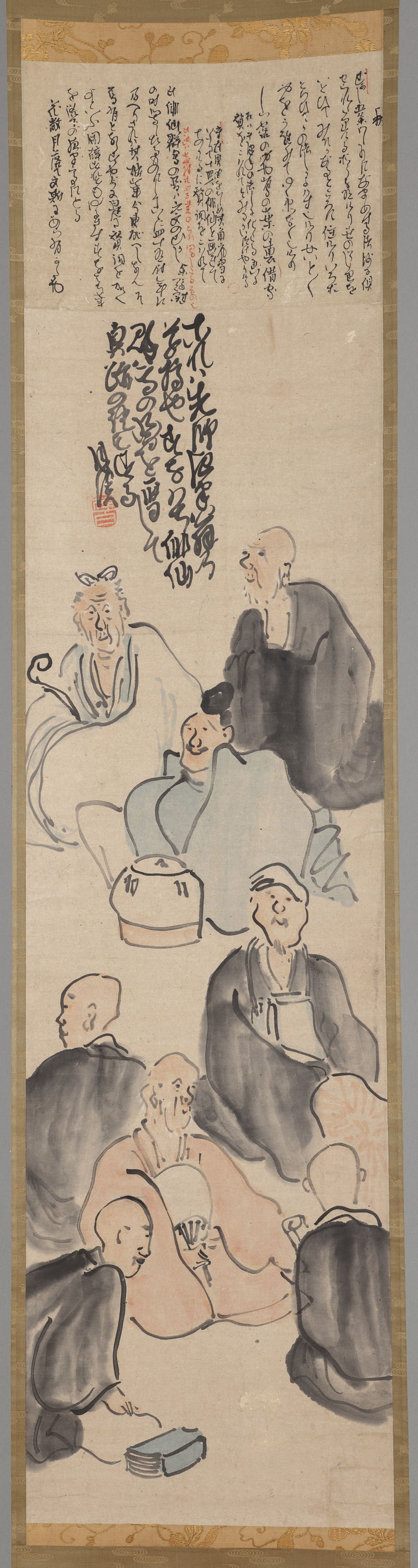 詩稿を持つ詩仙の集い