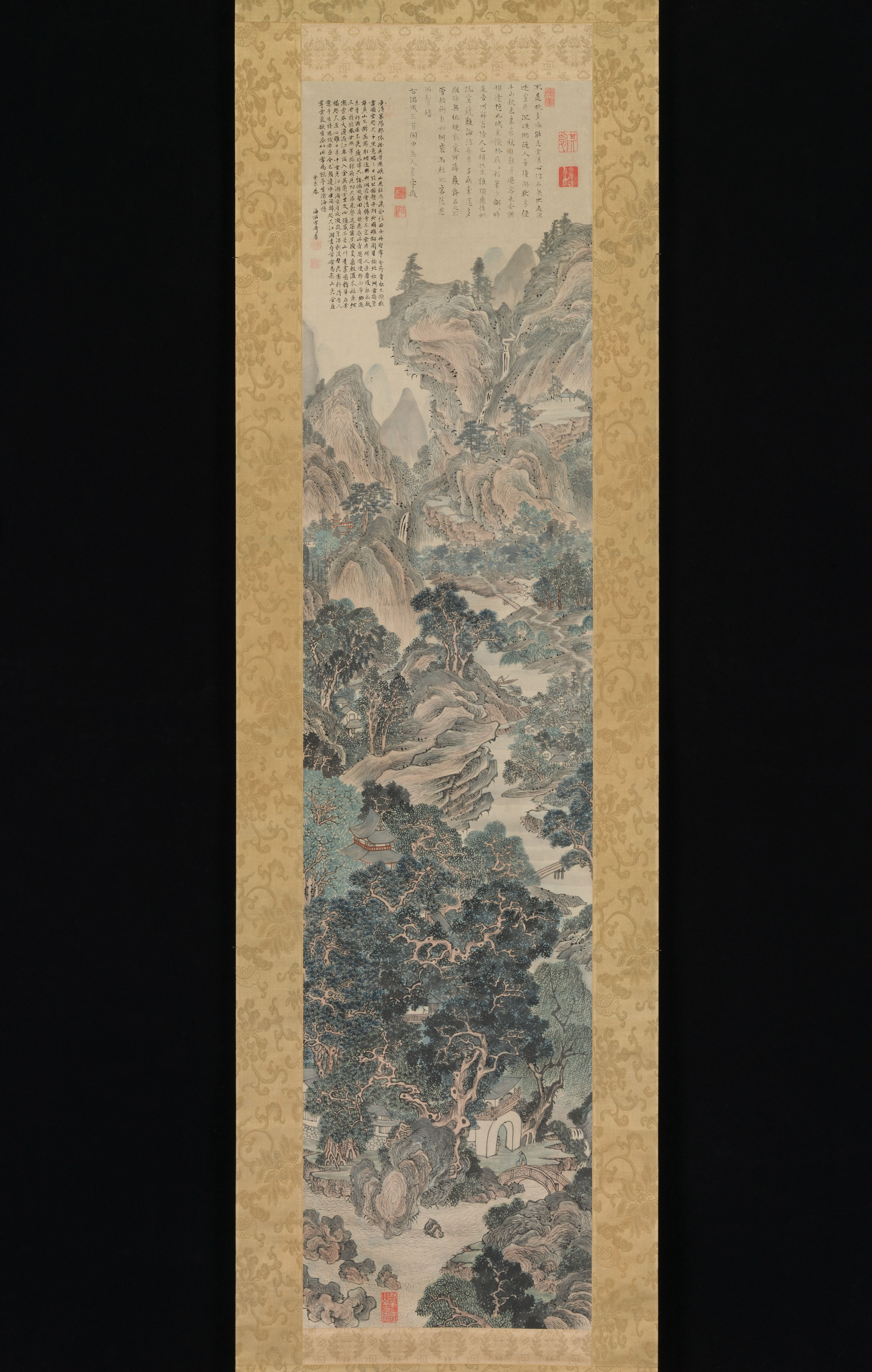 柳沢斉源筆 青と緑の風景