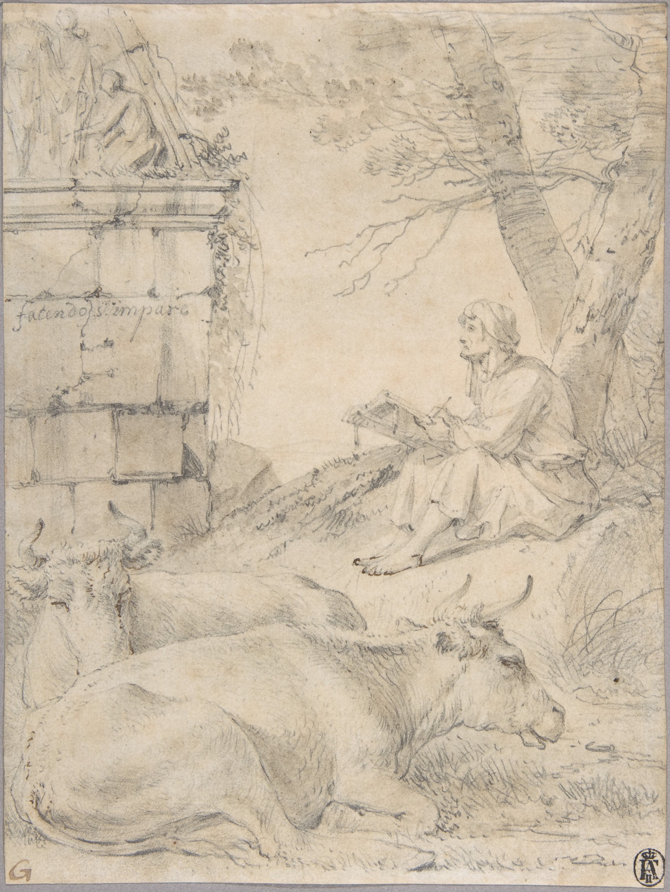 イタリア風の風景を描くアーティスト