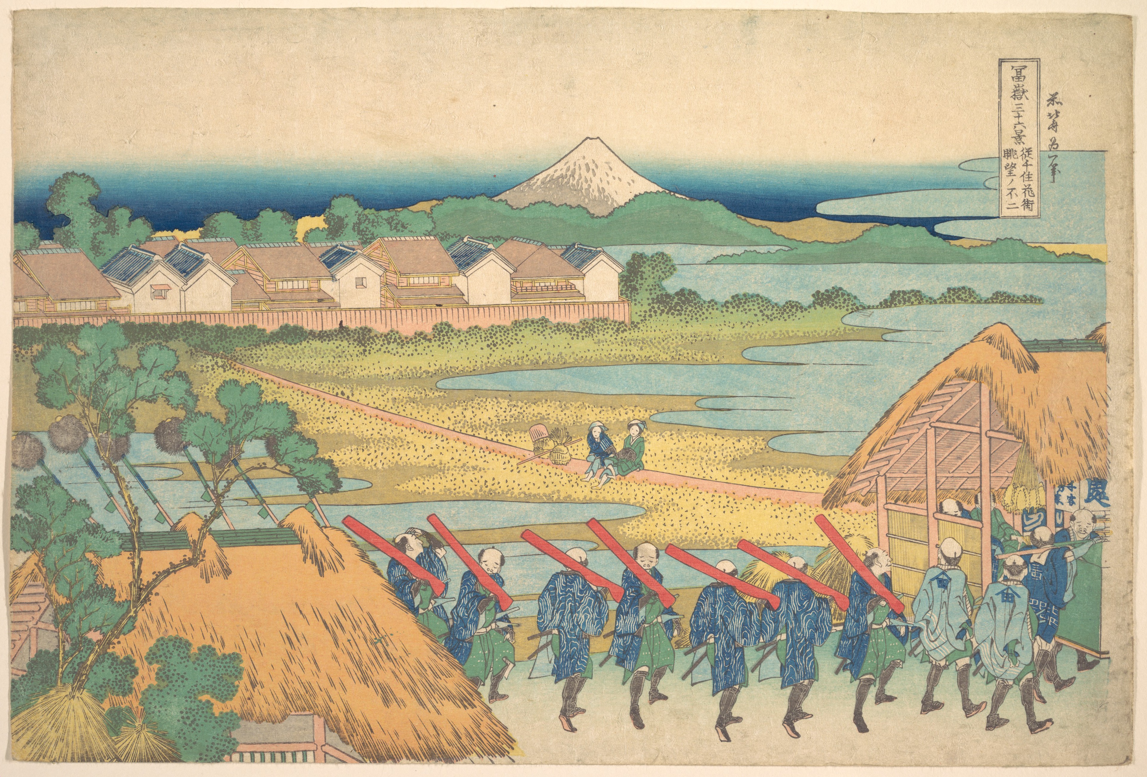 冨嶽三十六景　従千住花街眺望の不二