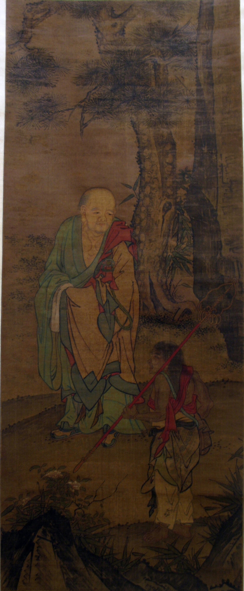 明？匿名の古い伝記 関秀羅漢図軸|羅漢