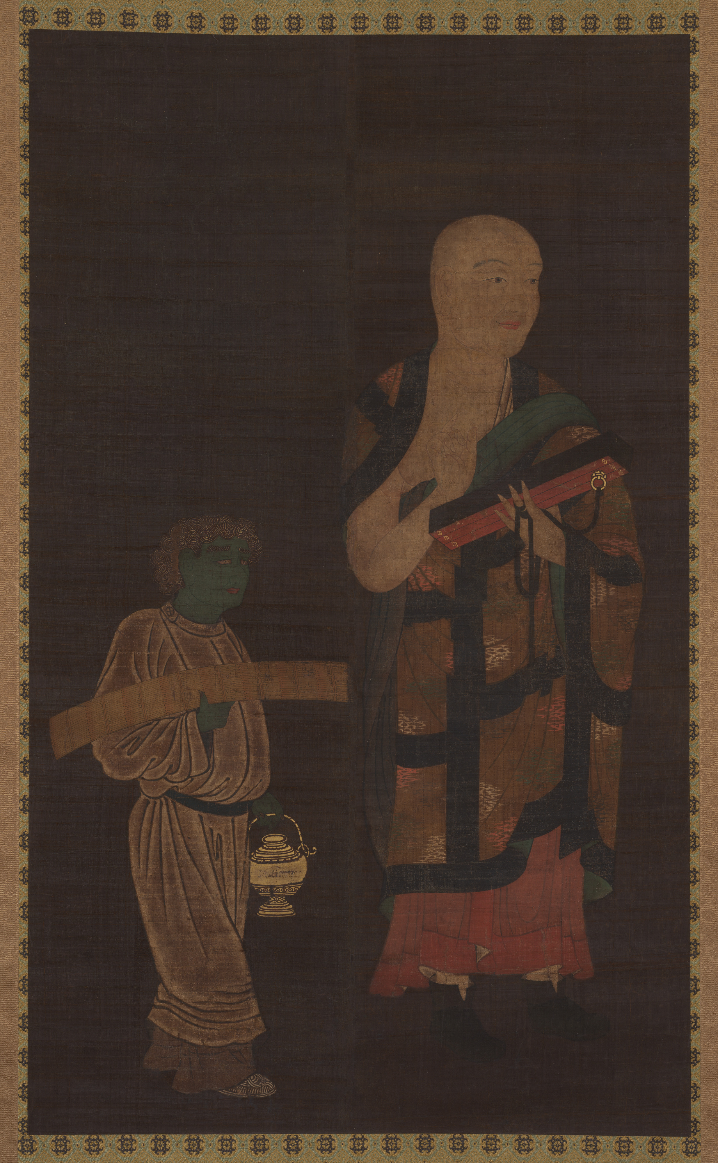 玄奘（玄奘）と従者の肖像