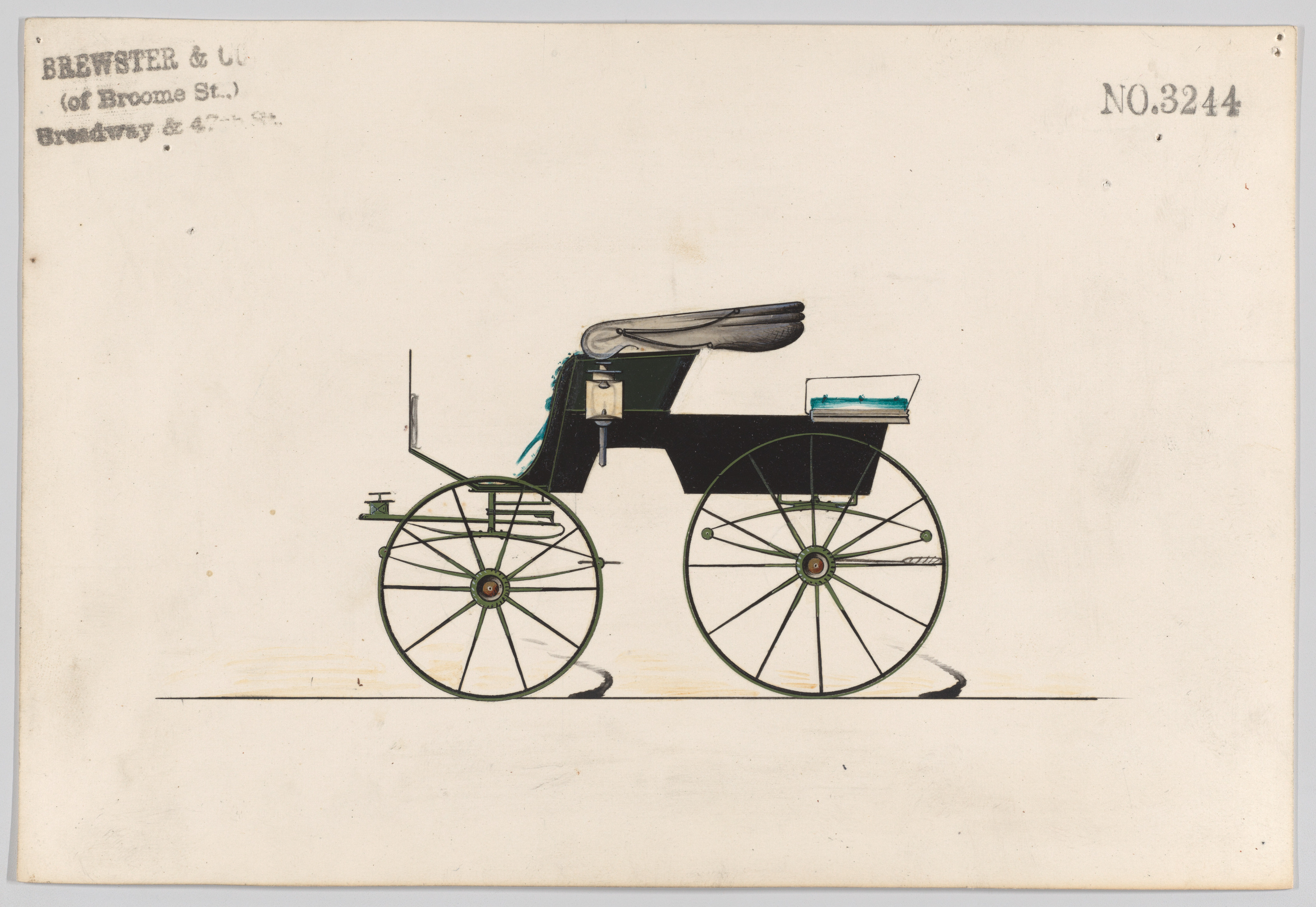 スタンホープ・フェートン型馬車のデザイン（3244番）