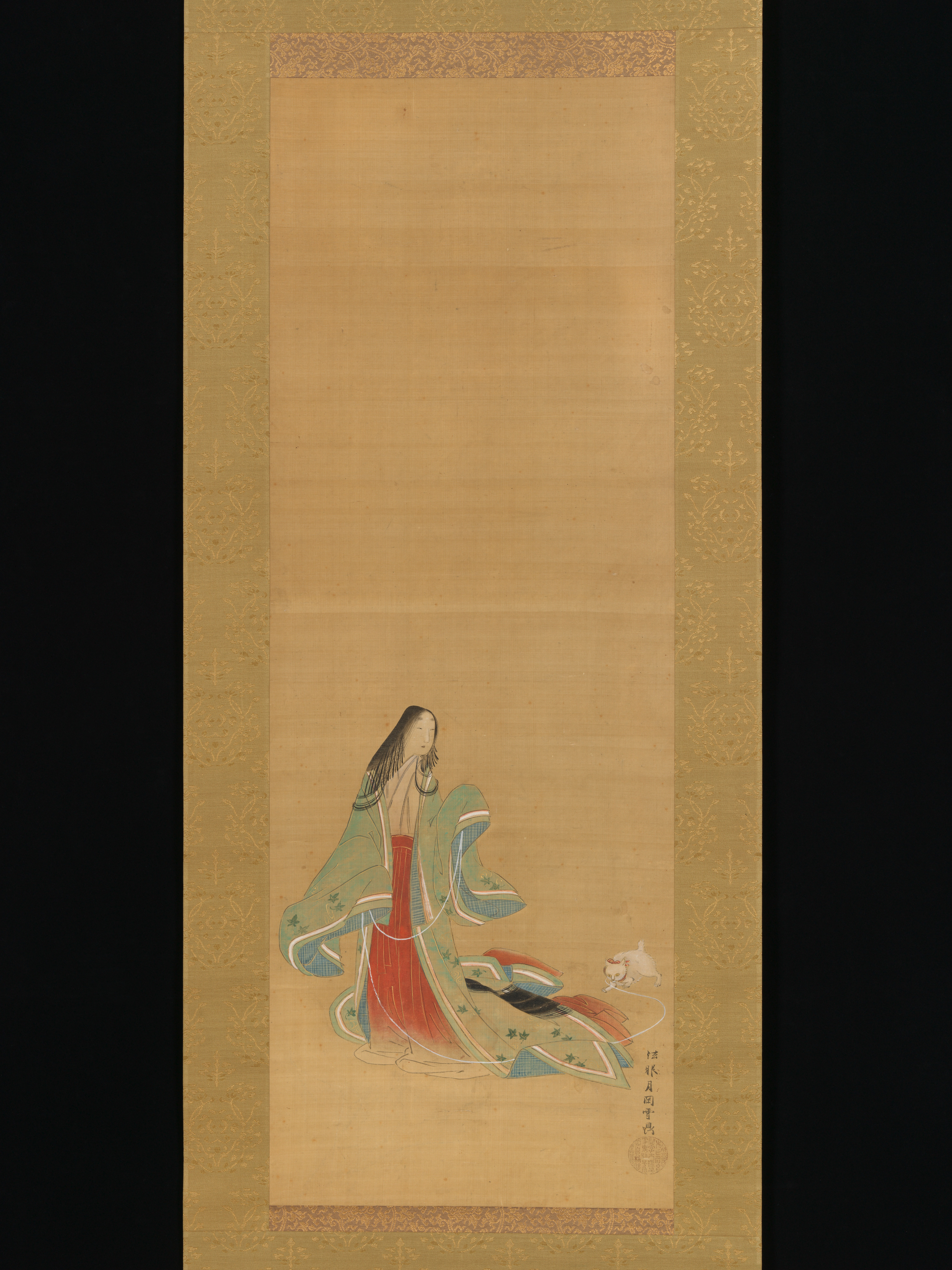 『新薬草Ⅰ』（若菜Ⅰ）より 第三姫と猫 源氏物語}