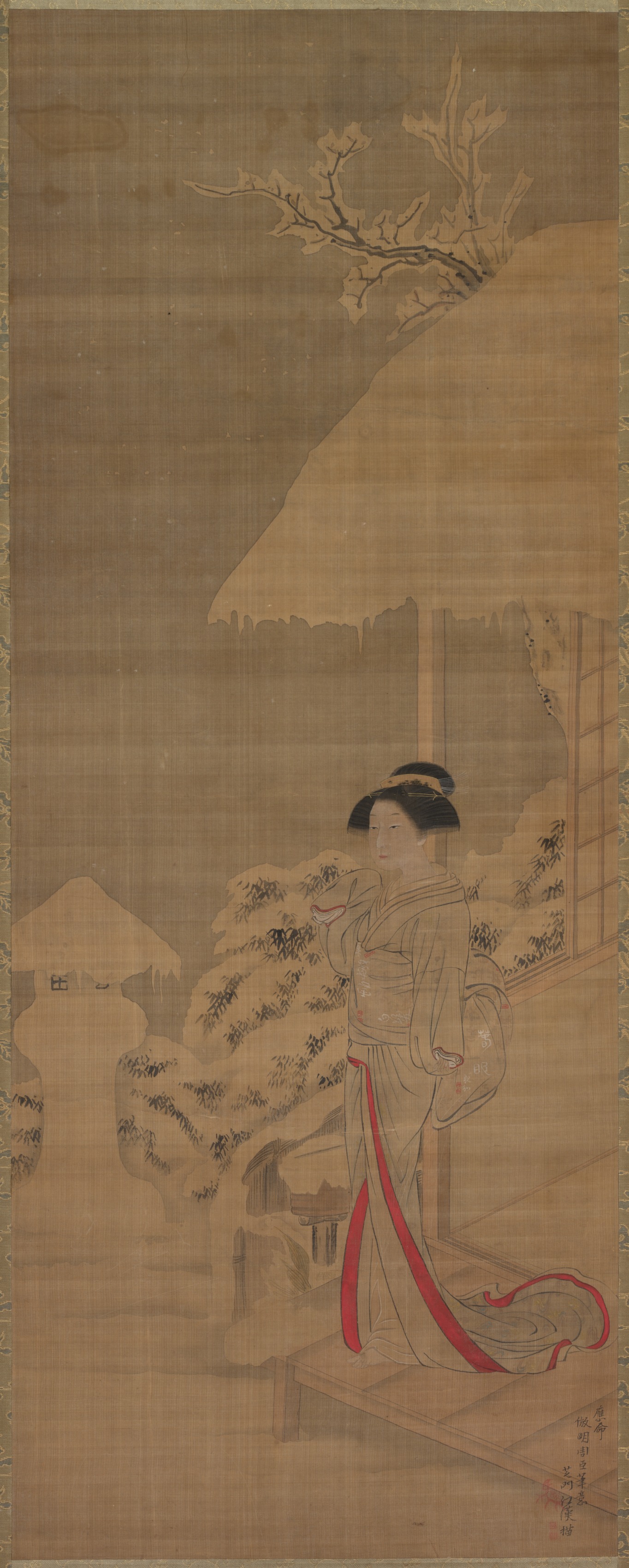 雪中美人図