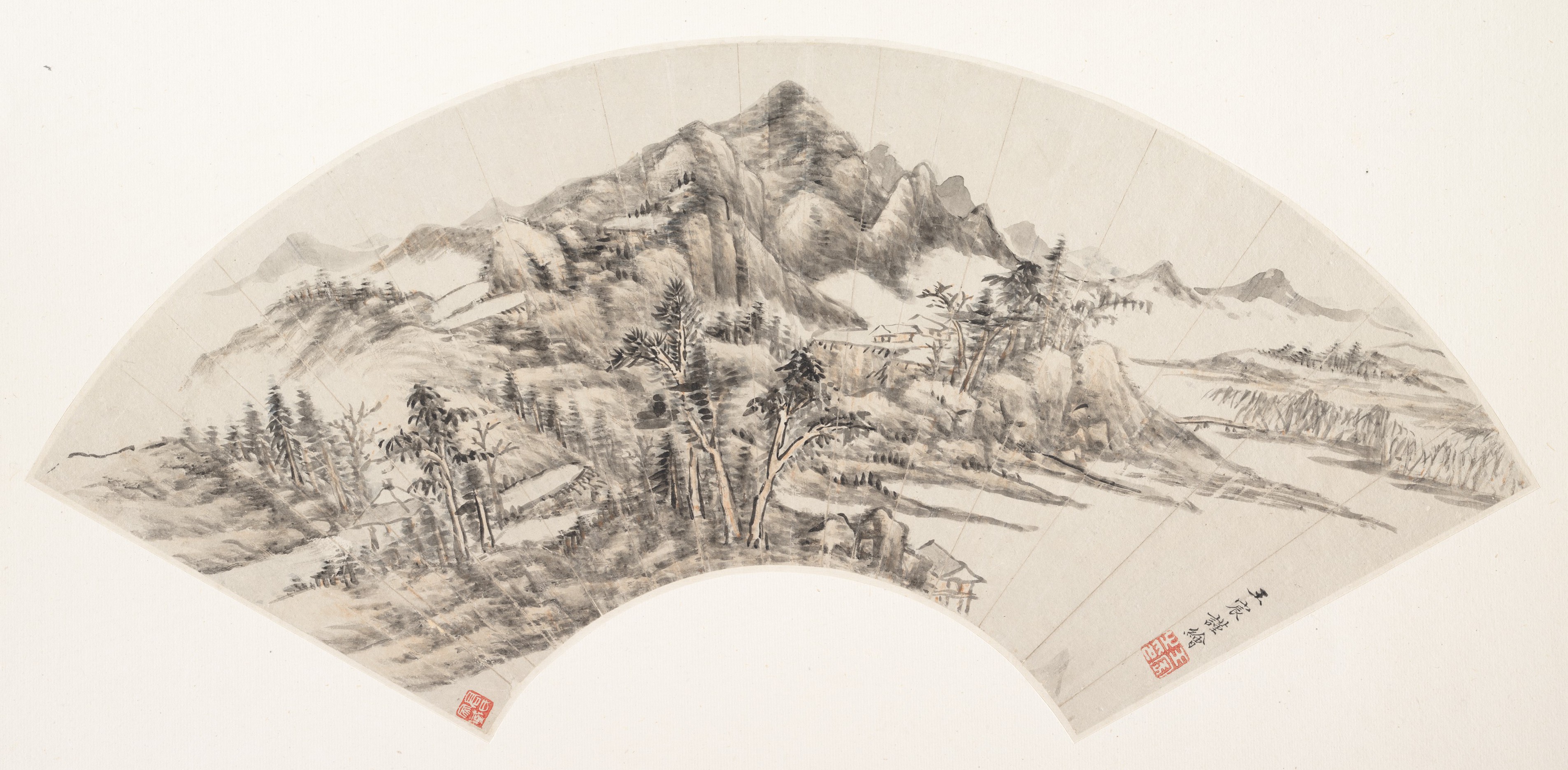 王晨、清朝、清渓川にかかる柳橋、扇子 | 写真風景