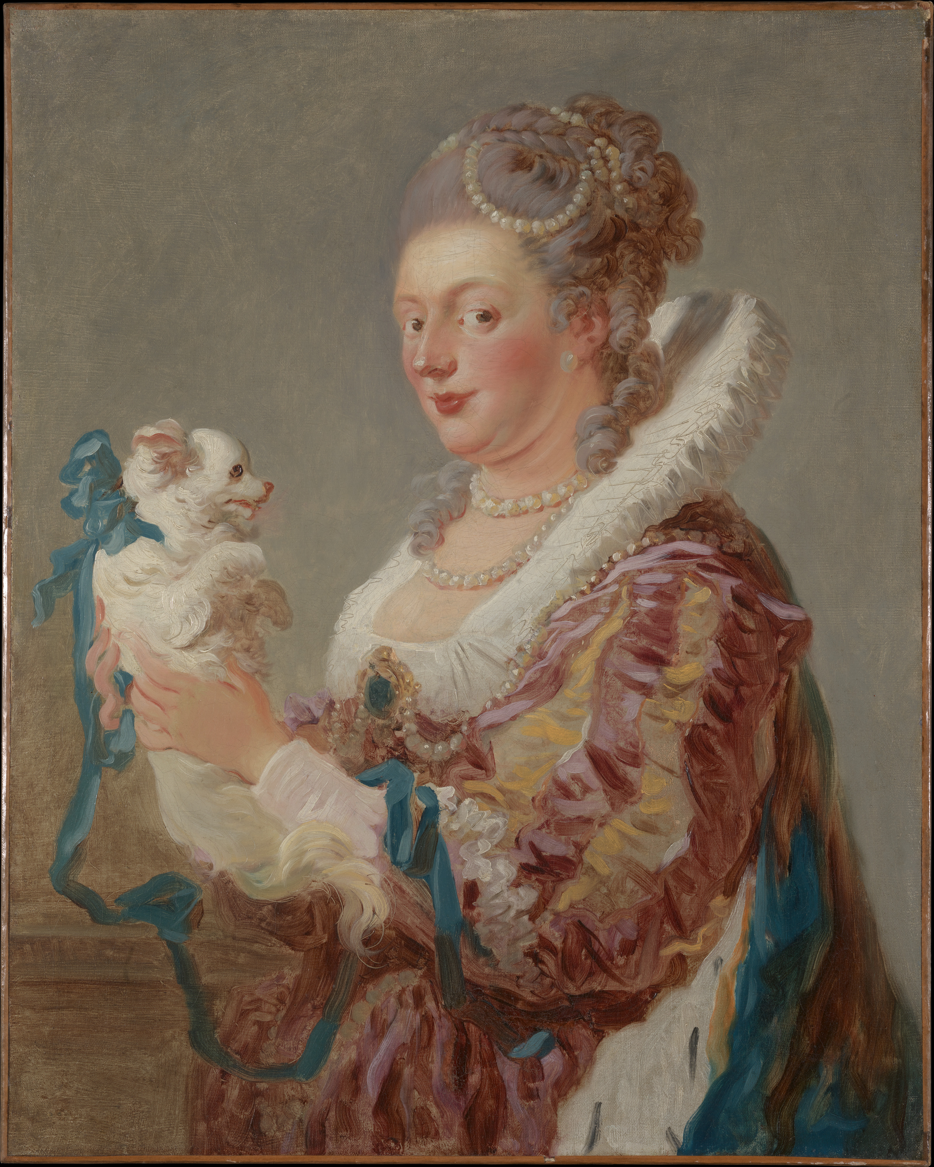 犬を持つ女性