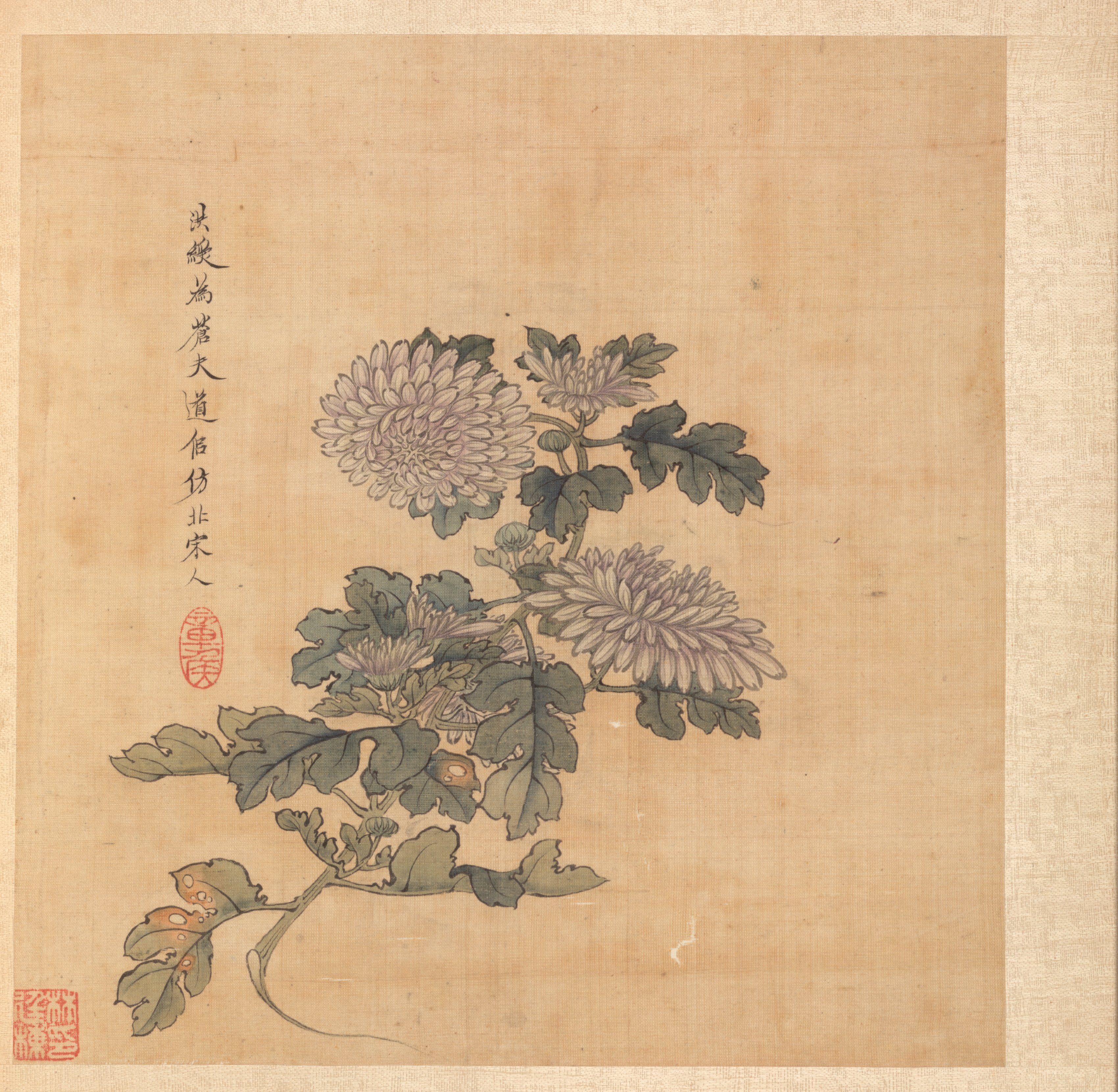 倣古画冊：菊