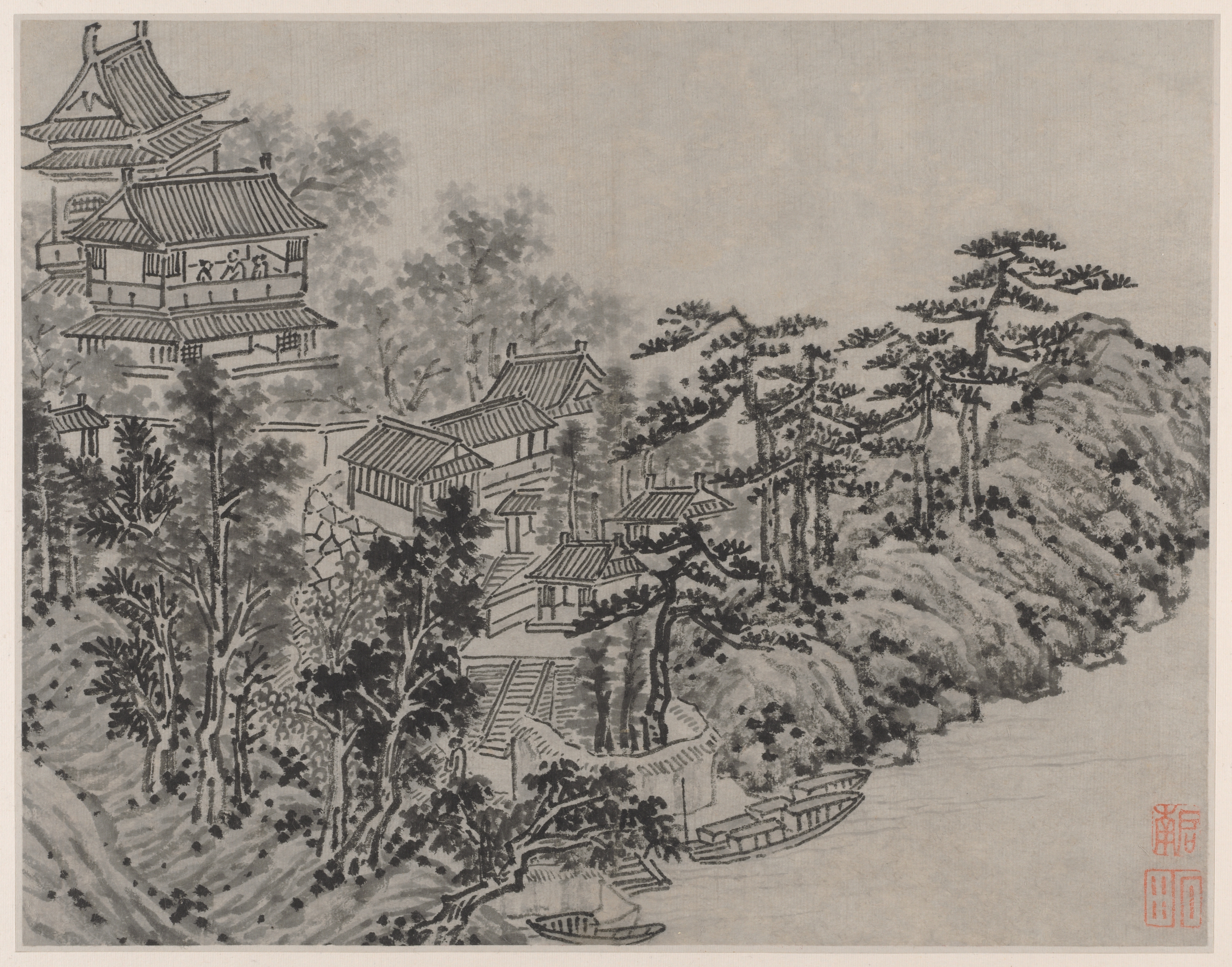 擁翠閣（蘇州虎丘十二景より）