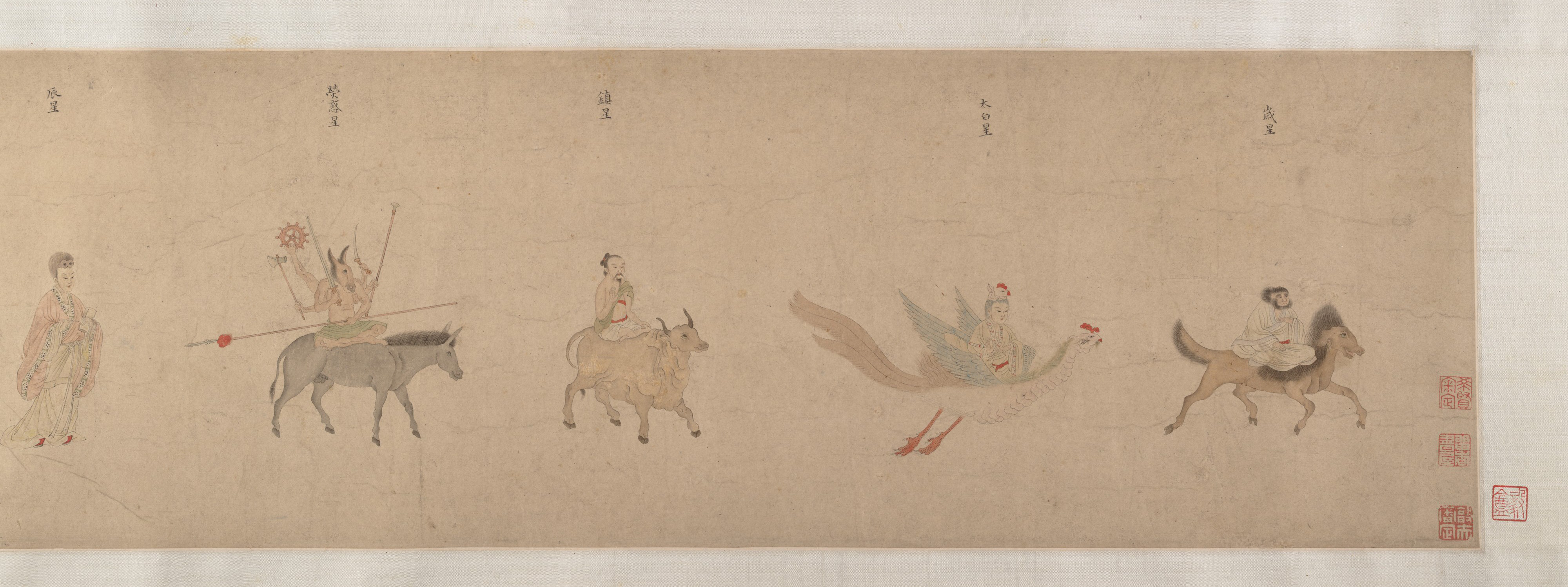 明代の伝秋英の五星二十八星座巻 |惑星と星座の神性