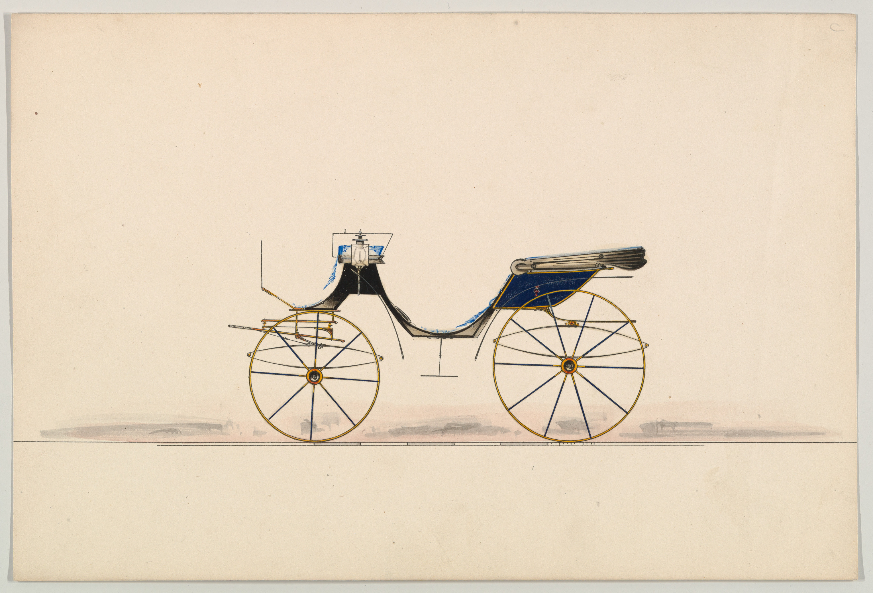 カブリオレ型馬車（番号なし）