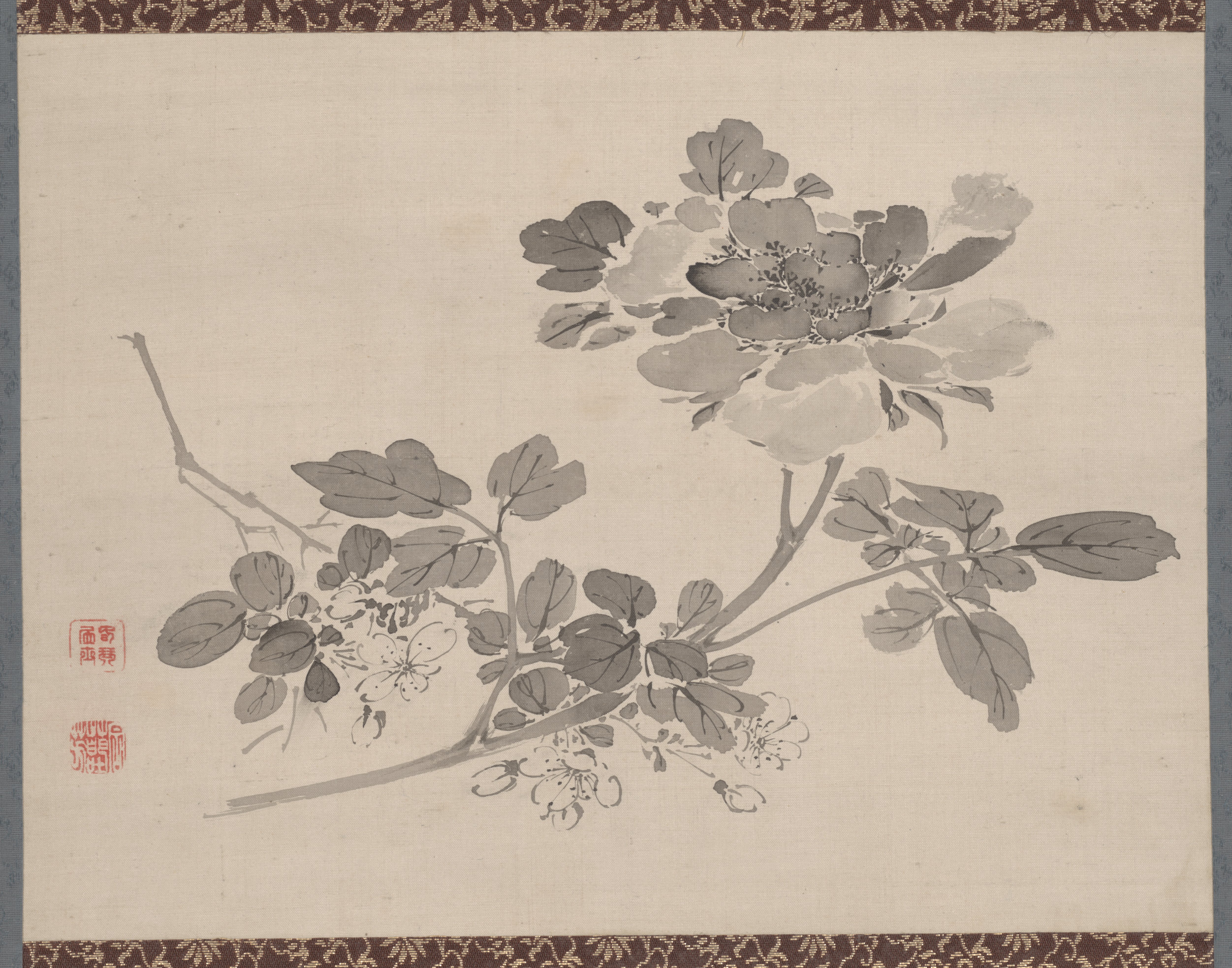 草花・魚・鳥の写生（牡丹）