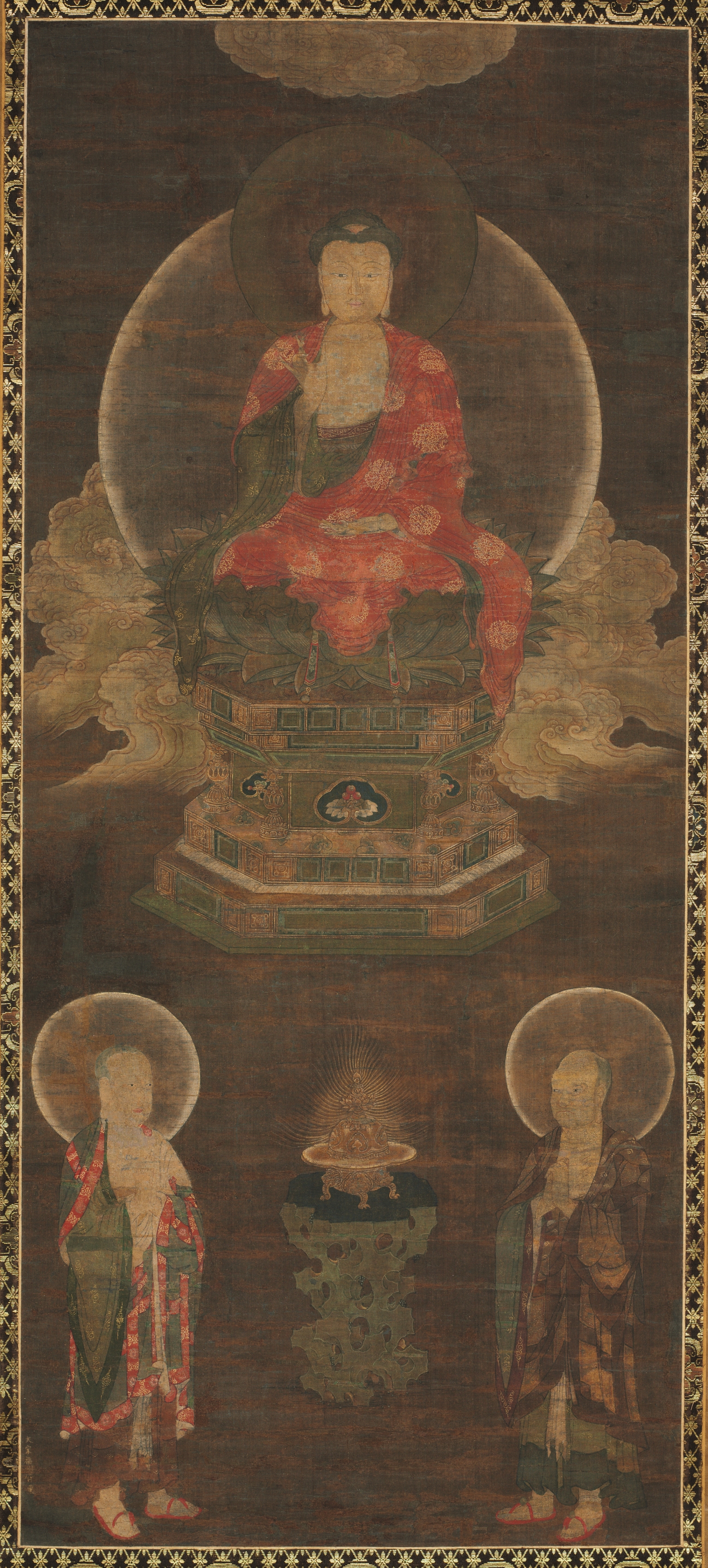 釈迦三尊：文殊・普賢を従えた釈迦（仏）
