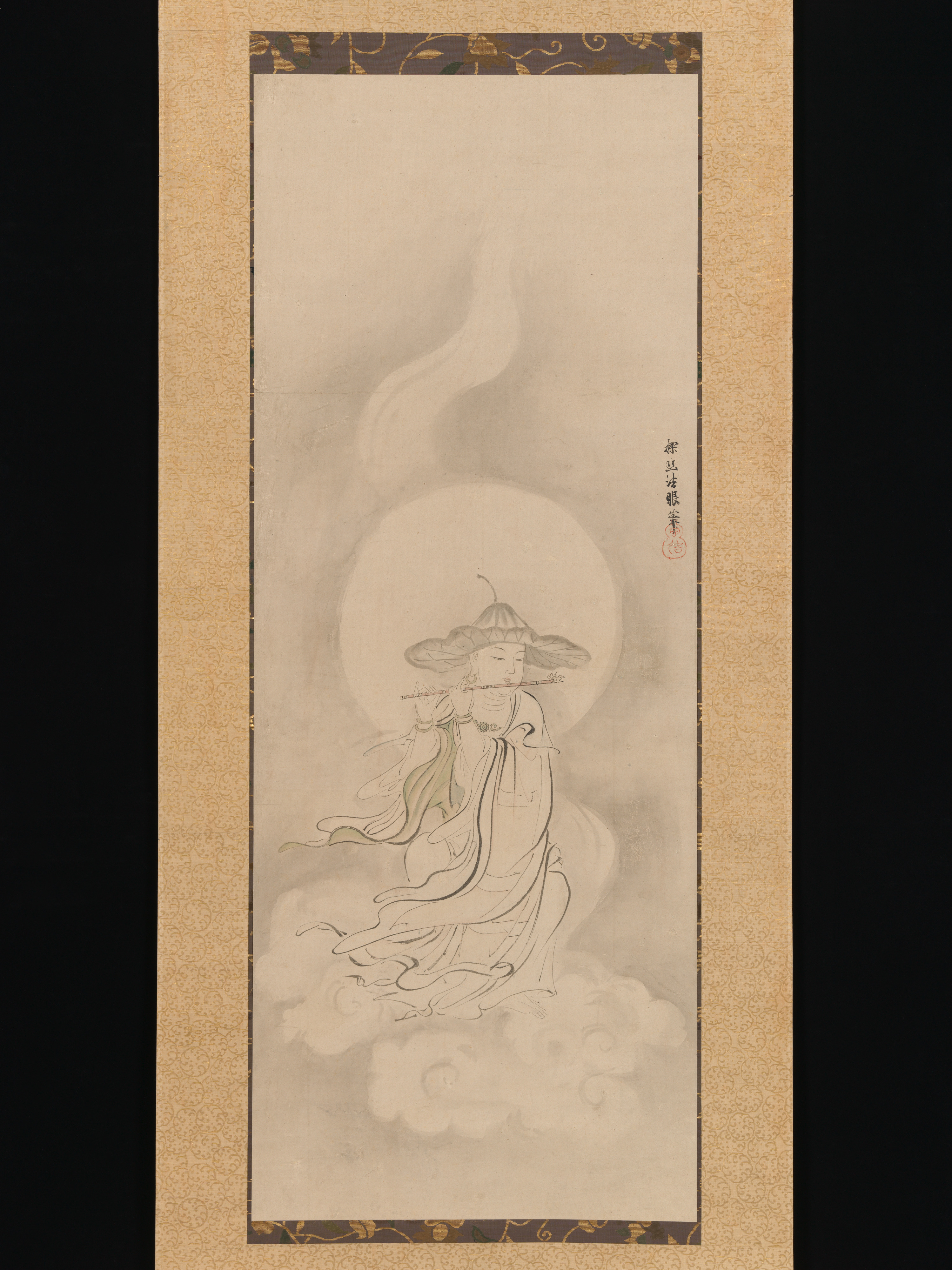 笛を吹く鹿野探曜美地蔵菩薩