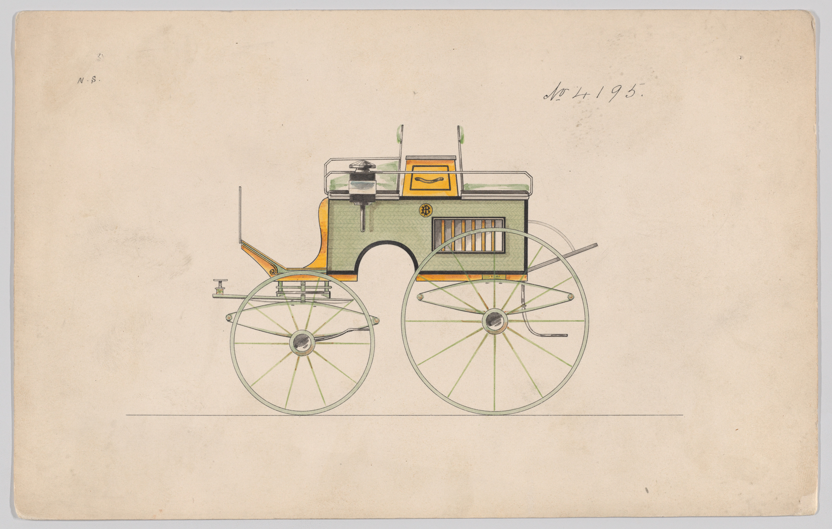 ドッグカート（二輪馬車） フェートンのデザイン No. 4195