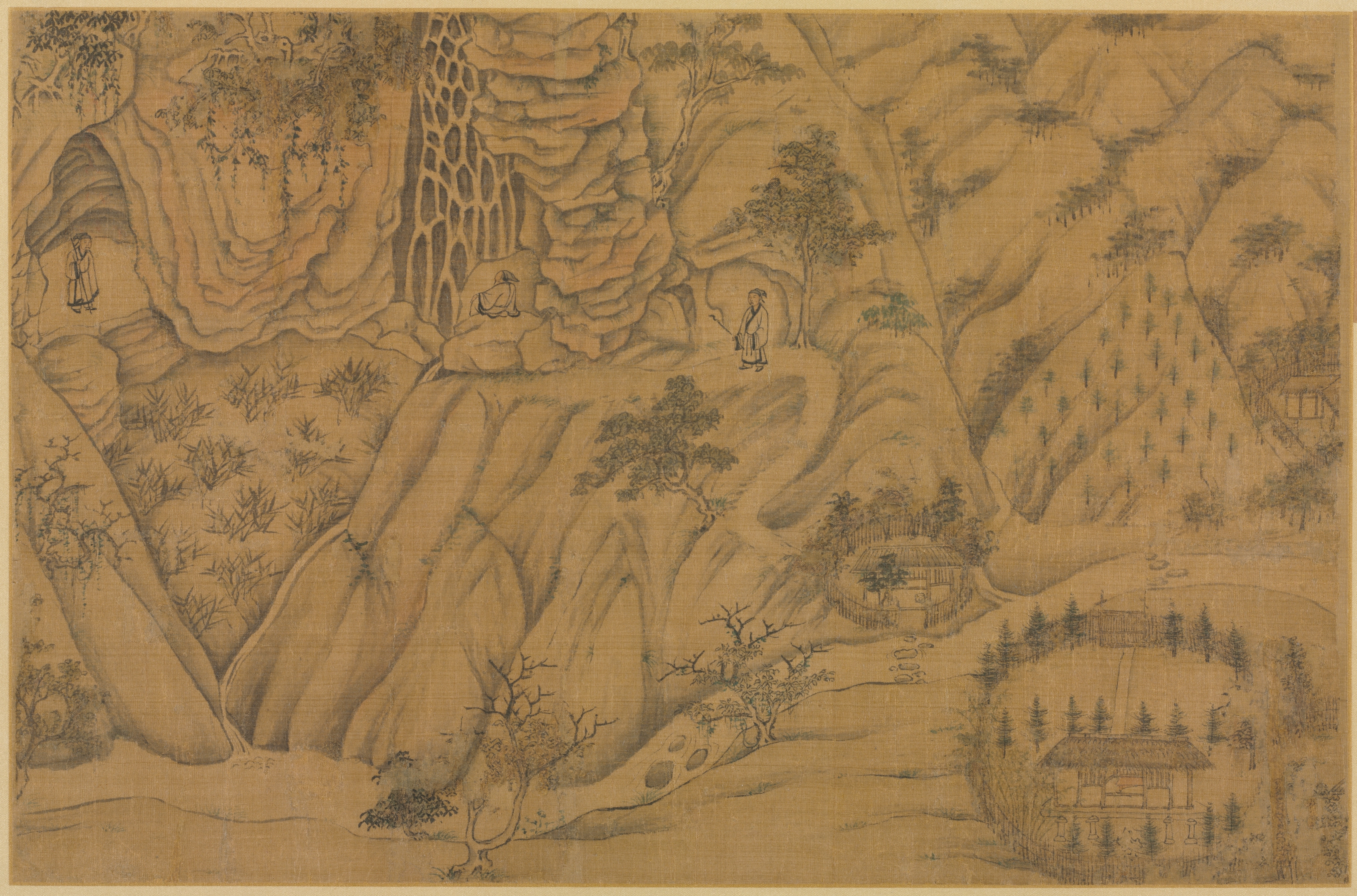 龍眠山居図