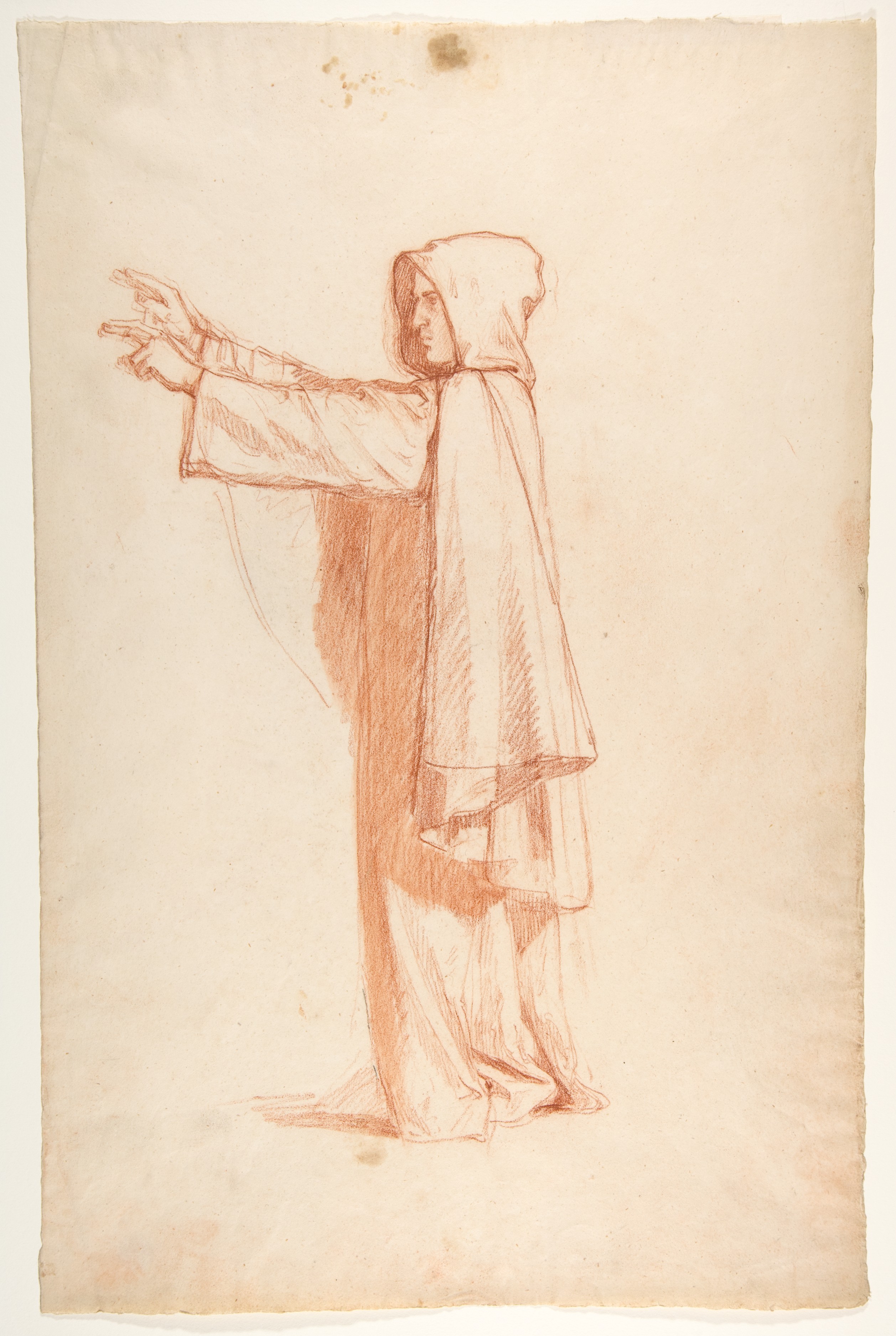 修道士（下段、パリのサント・クロチルドにあるサン・レミ礼拝堂の壁画の習作、1858年）