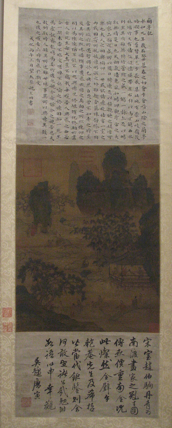 明/清の匿名（趙伯爵の古い伝記）蘭亭または蘭亭軸 |オーキッドパビリオンまたはランティング
