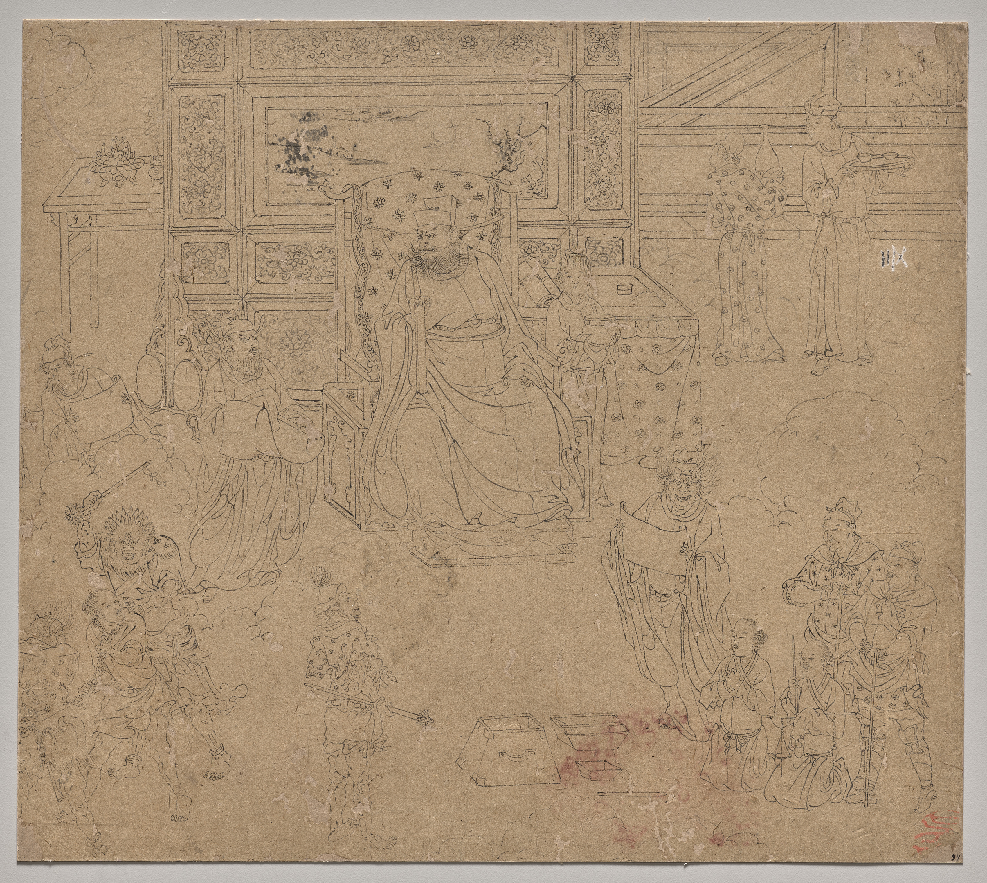 道釈画冊：十王 第34図