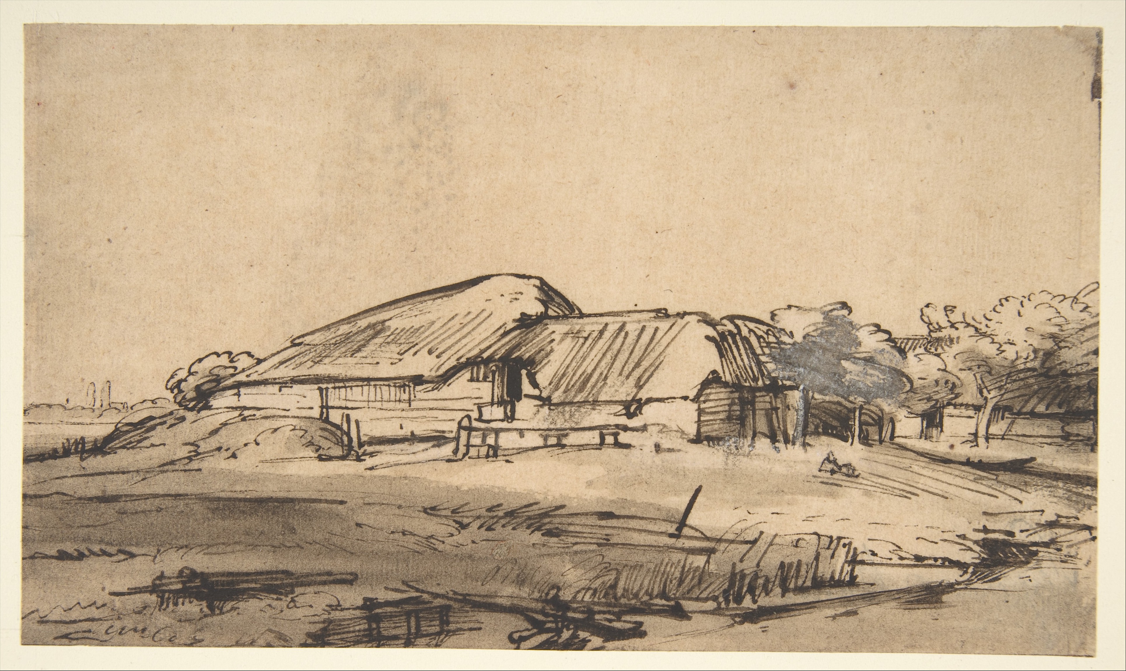 農場の建物群