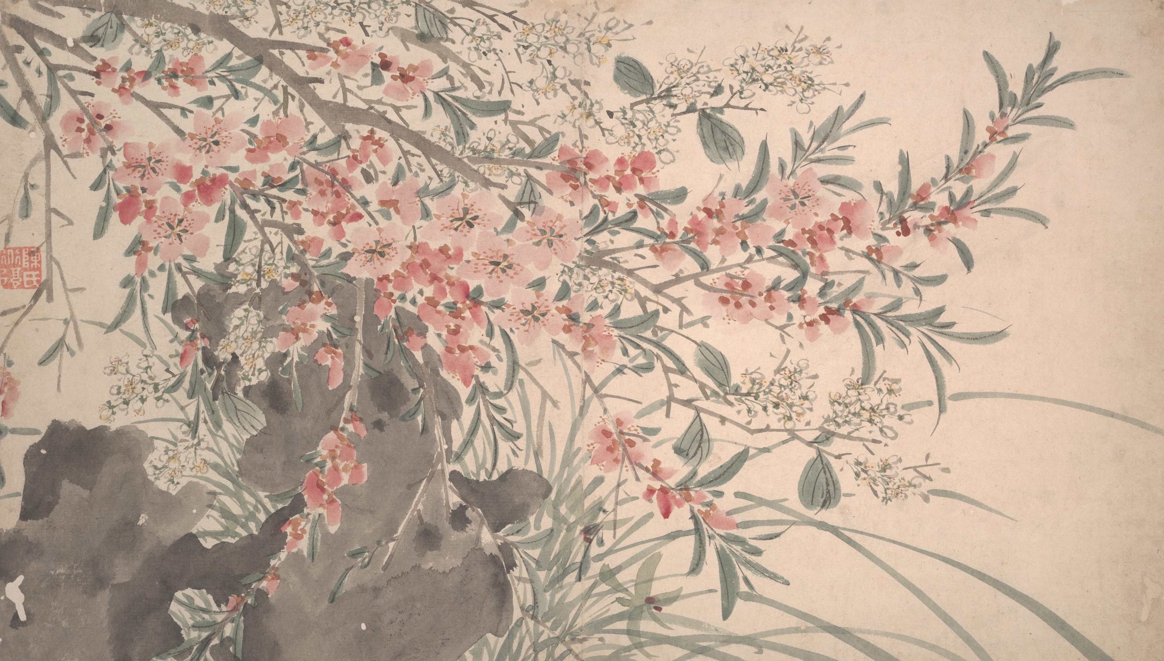 明代模造陳春混合花アルバム |庭の花