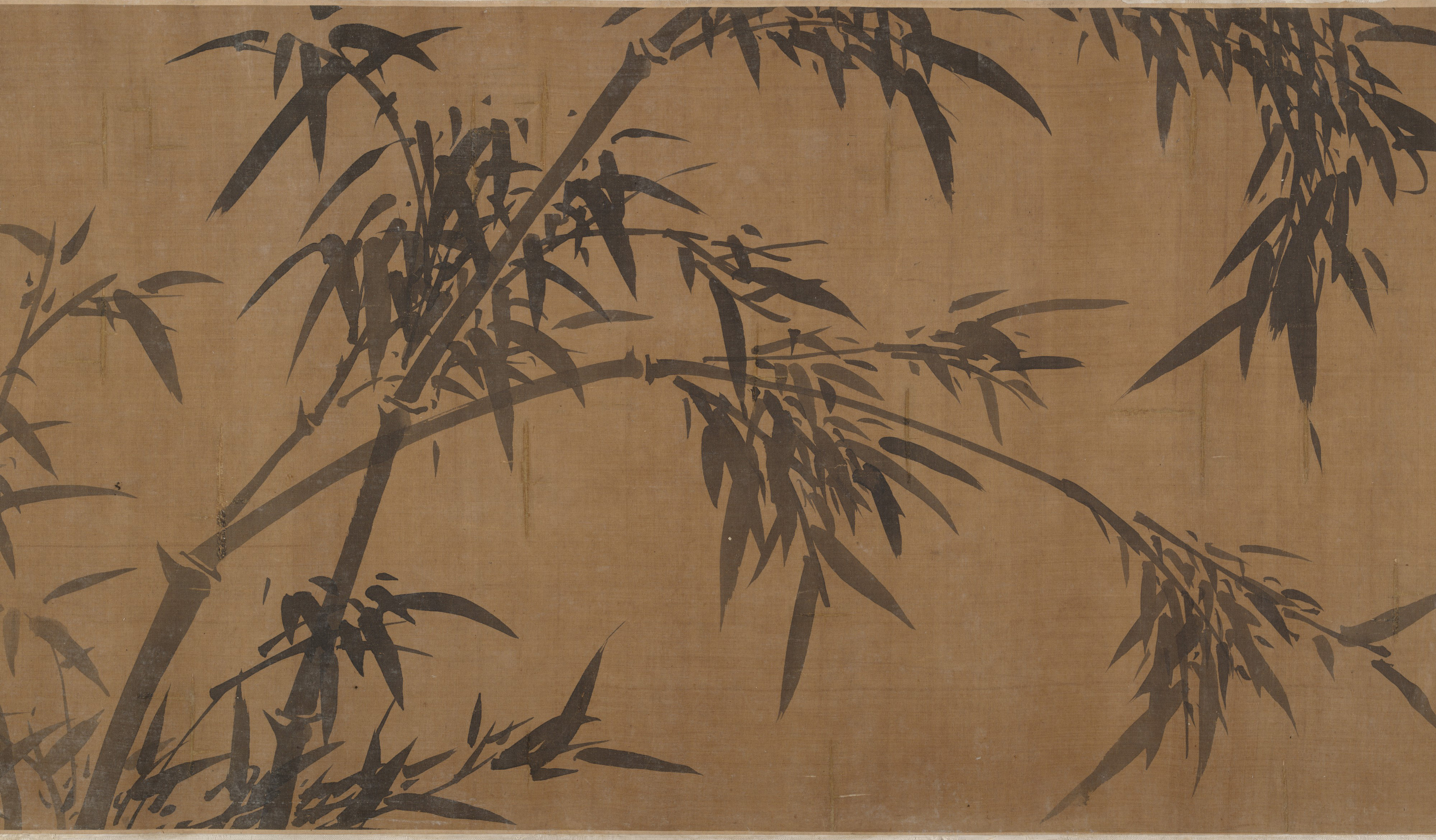 明代無名呉鎮（偽版）枯れ木竹石絵巻 |竹