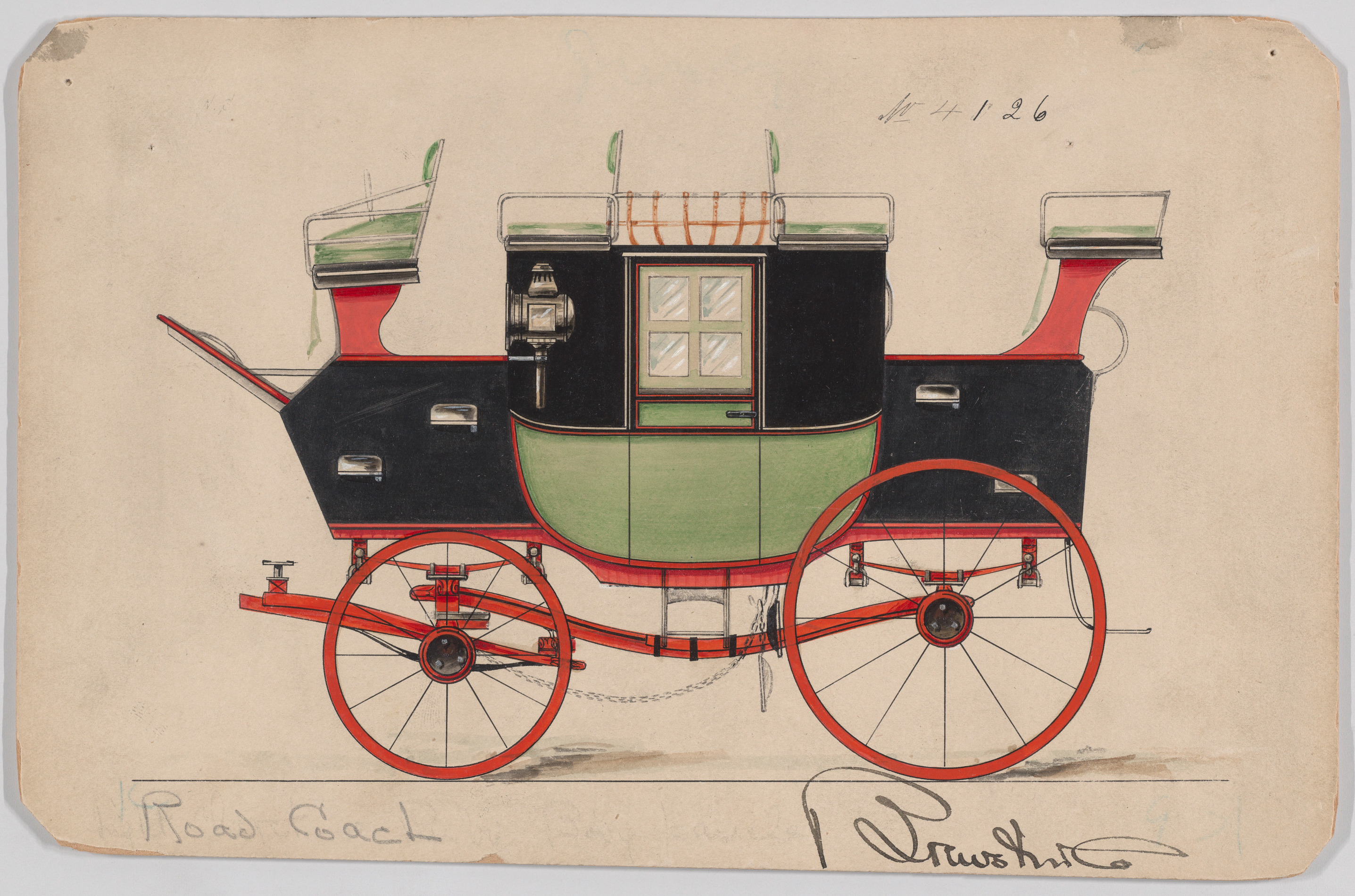 ロード馬車向けのデザイン、No. 4126